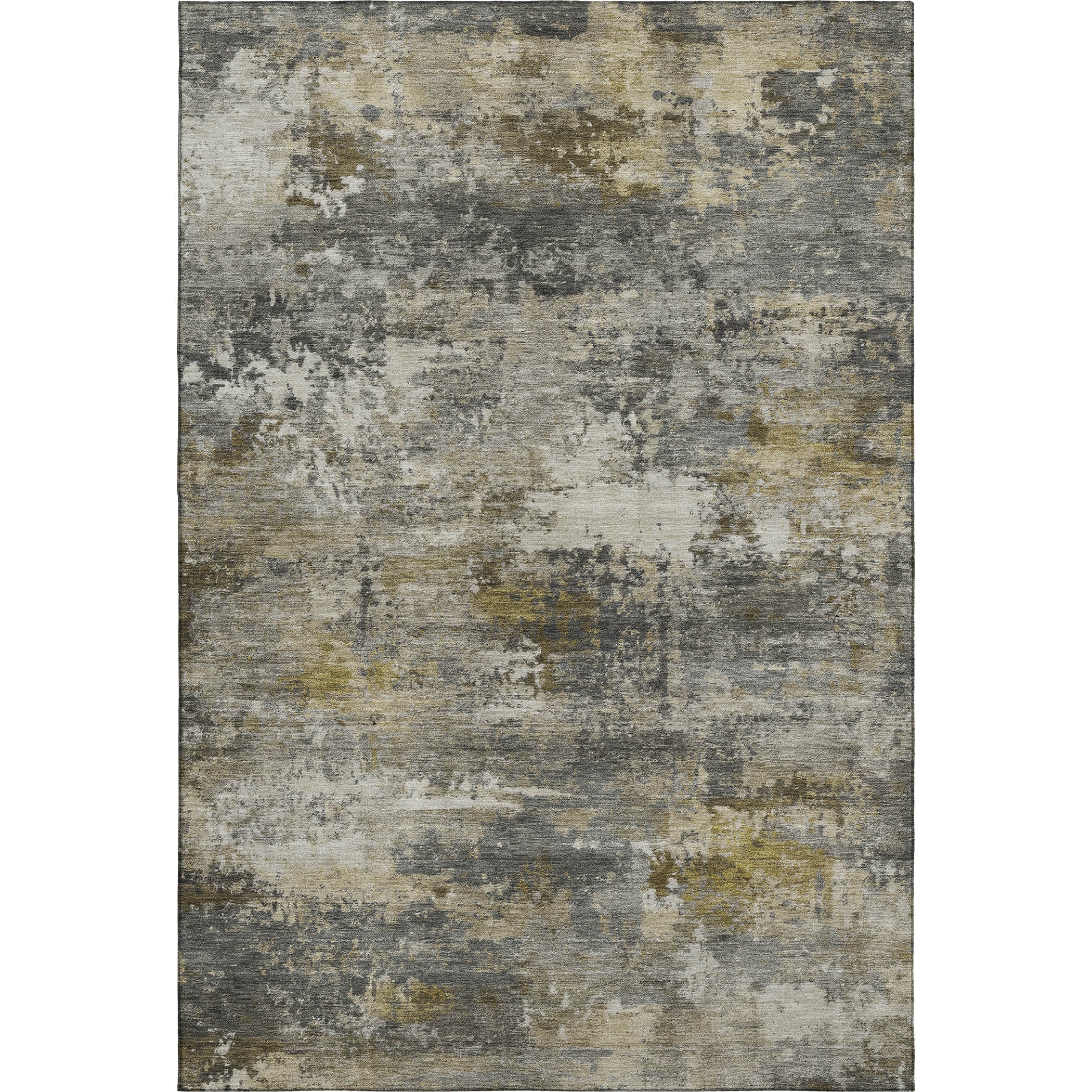 Ghent Machine Washable Transitional Pewter Gray Rug 3' x 5' #shape_Rectangle