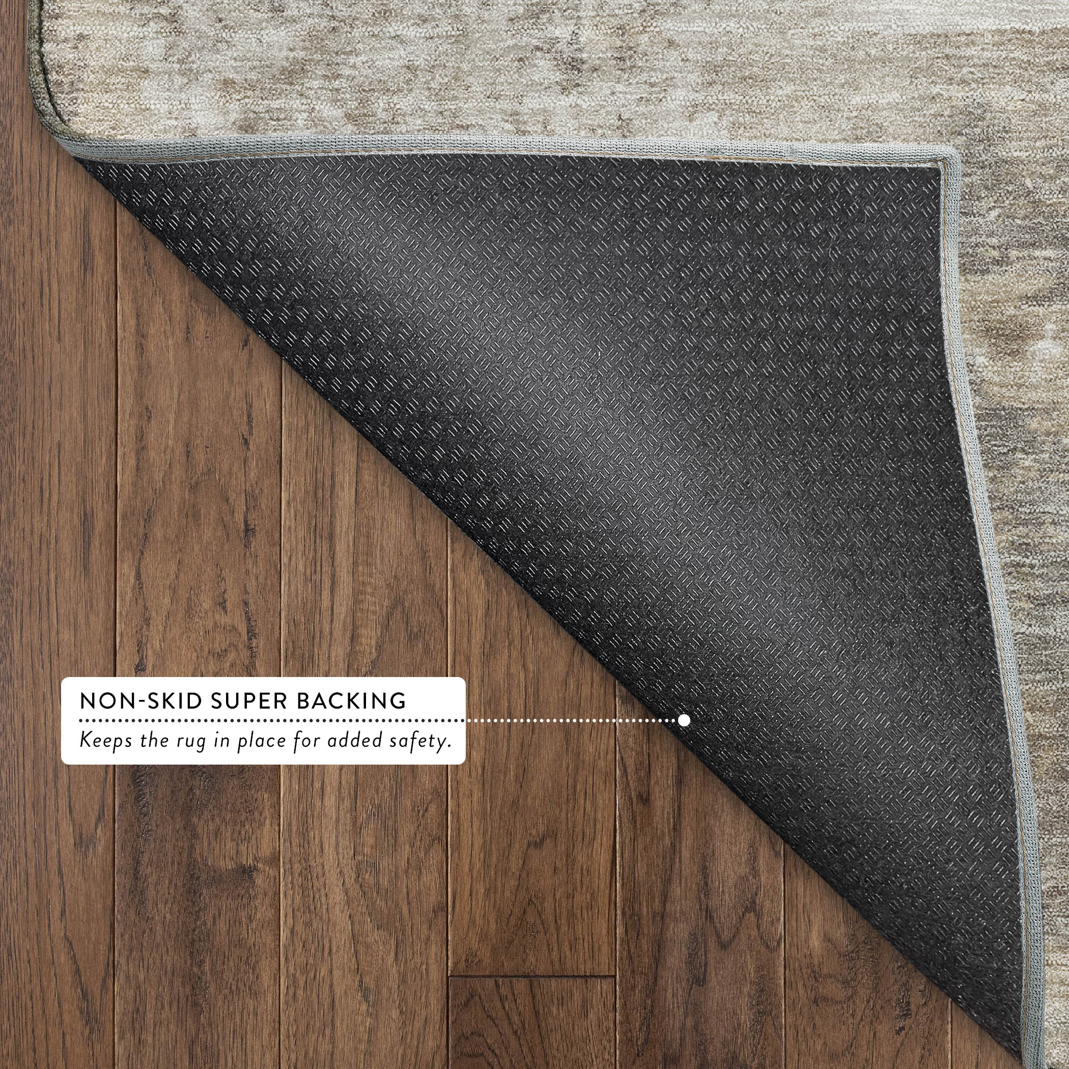 Bangkok Machine Washable Transitional Pewter Gray Rug 1'8" x 2'6" #shape_Rectangle