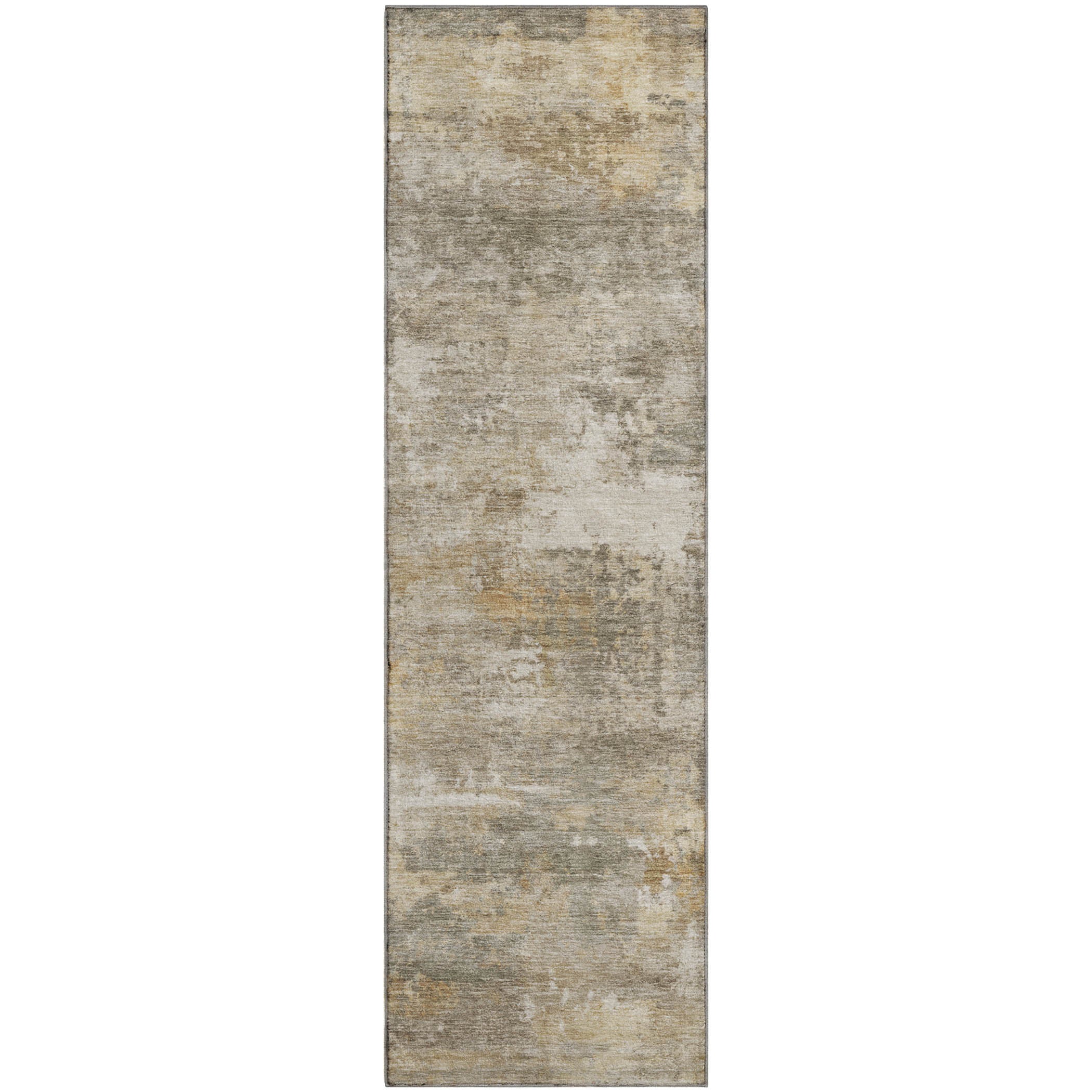 Bangkok Machine Washable Transitional Taupe Brown Rug 2'3" x 7'6" #shape_Runner