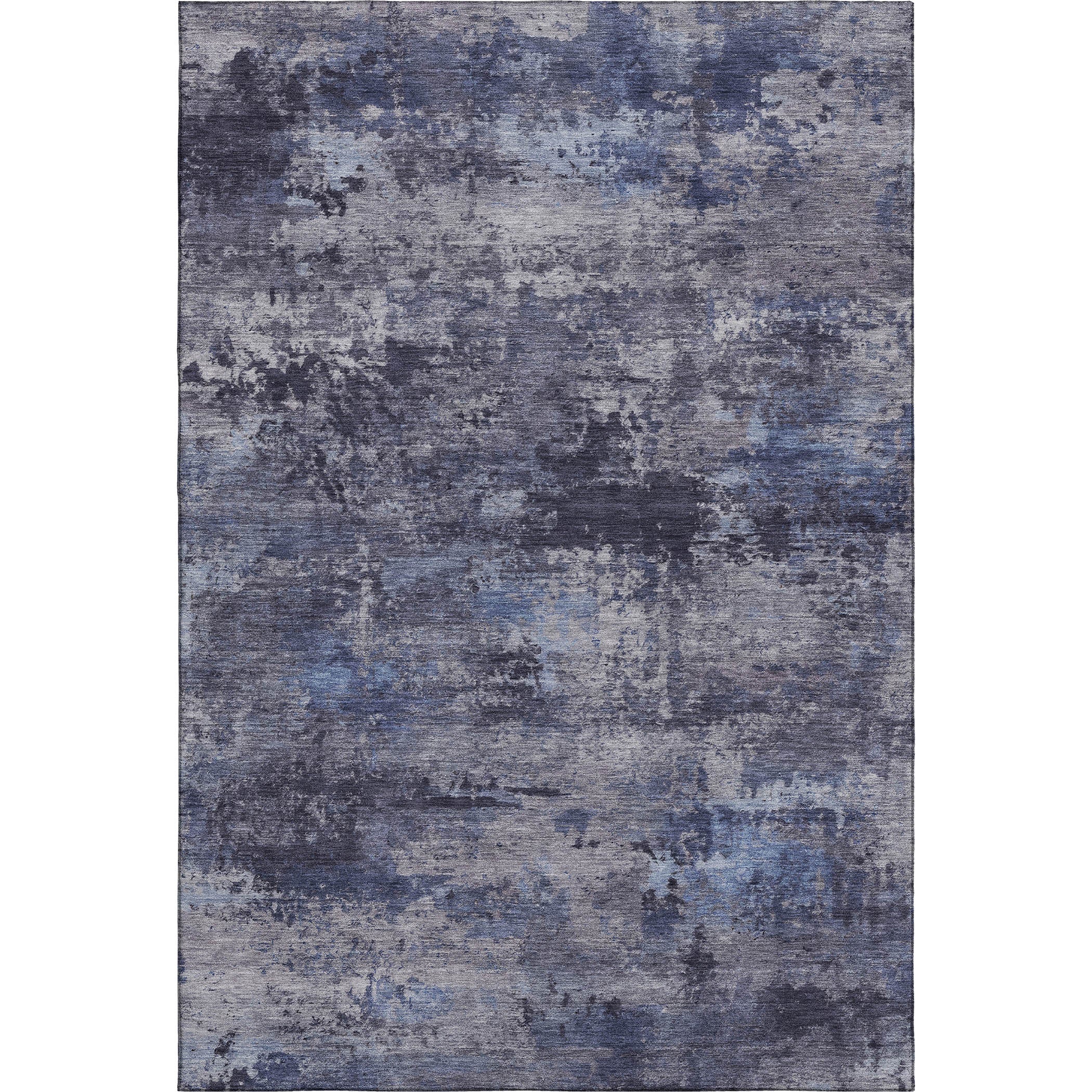 Chiang Mai Machine Washable Transitional Blue Rug 3' x 5' #shape_Rectangle