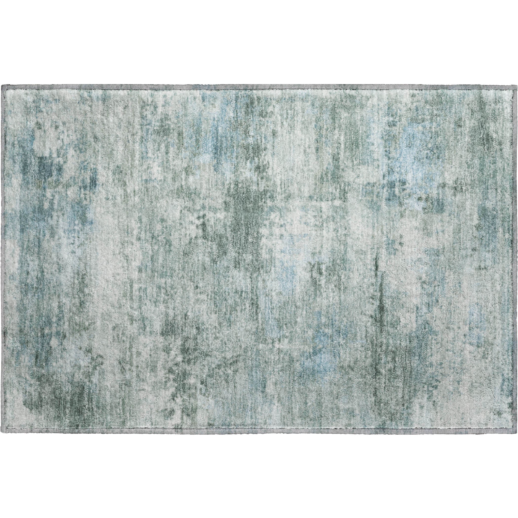 Chiang Mai Machine Washable Traditional Sage Green Rug 1'8" x 2'6" #shape_Rectangle