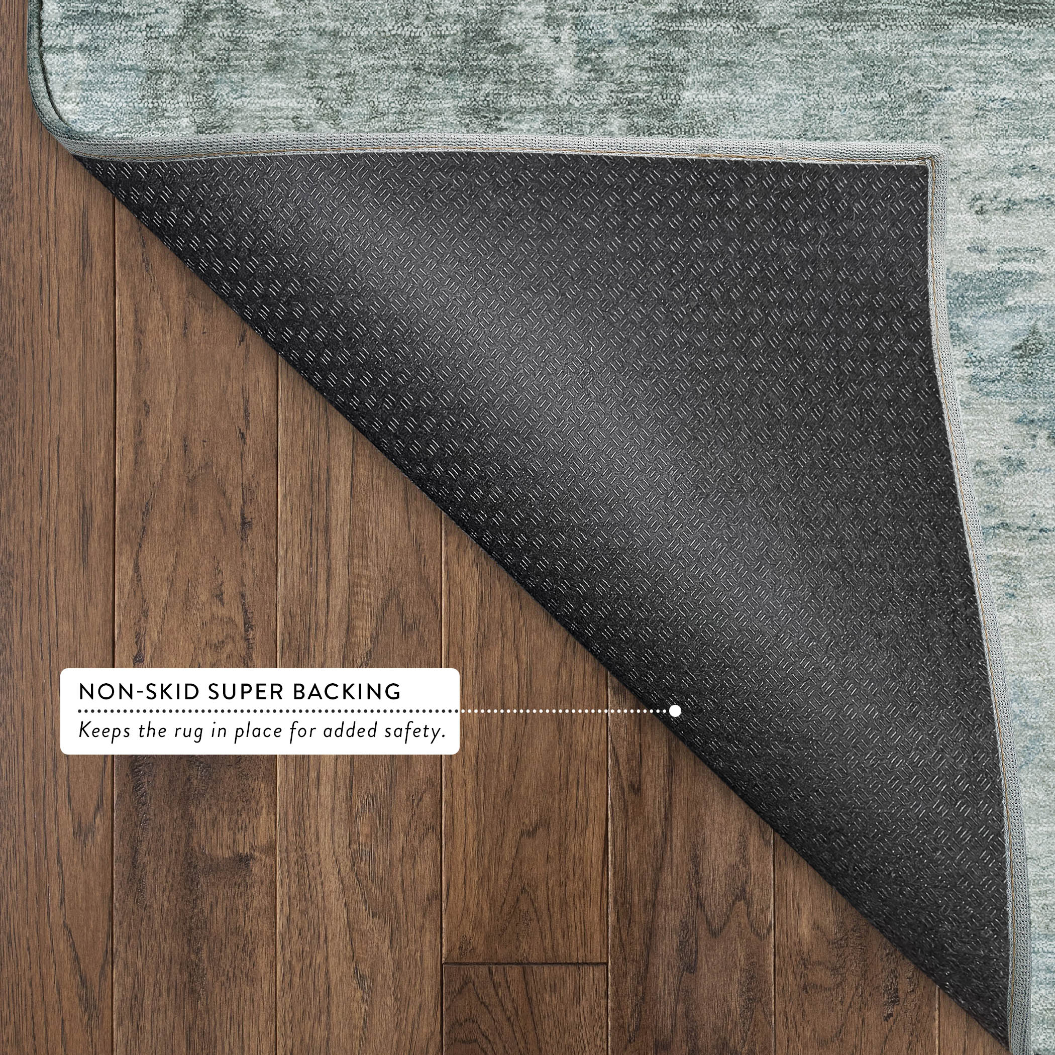 Chiang Mai Machine Washable Traditional Sage Green Rug 1'8" x 2'6" #shape_Rectangle