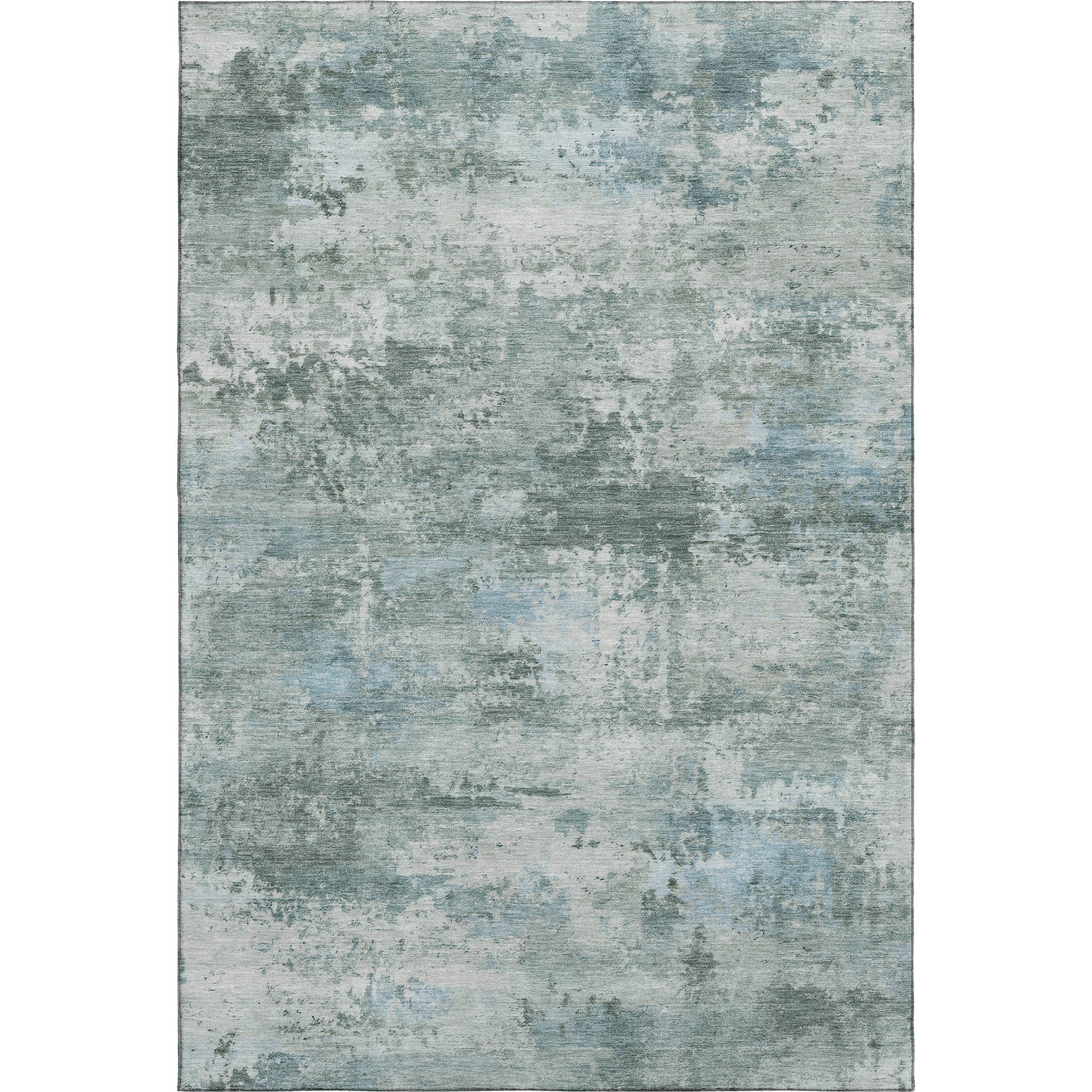 Chiang Mai Machine Washable Traditional Sage Green Rug 3' x 5' #shape_Rectangle