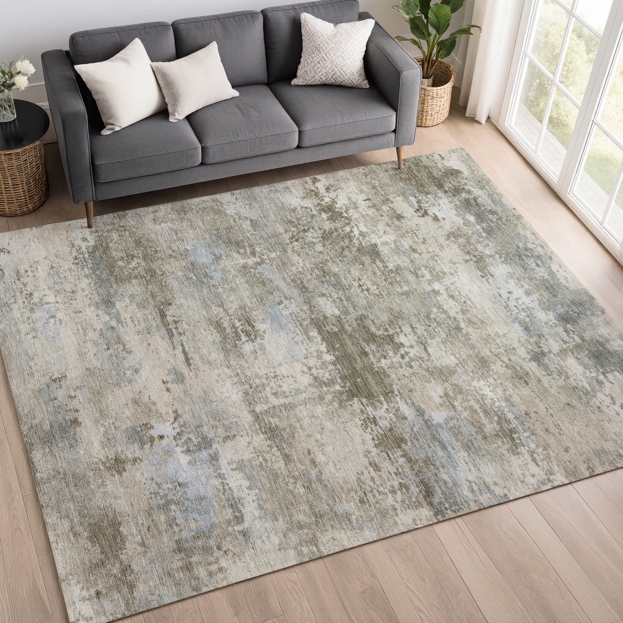 Chiang Mai Machine Washable Traditional Tan Brown Rug 3' x 5' #shape_Rectangle