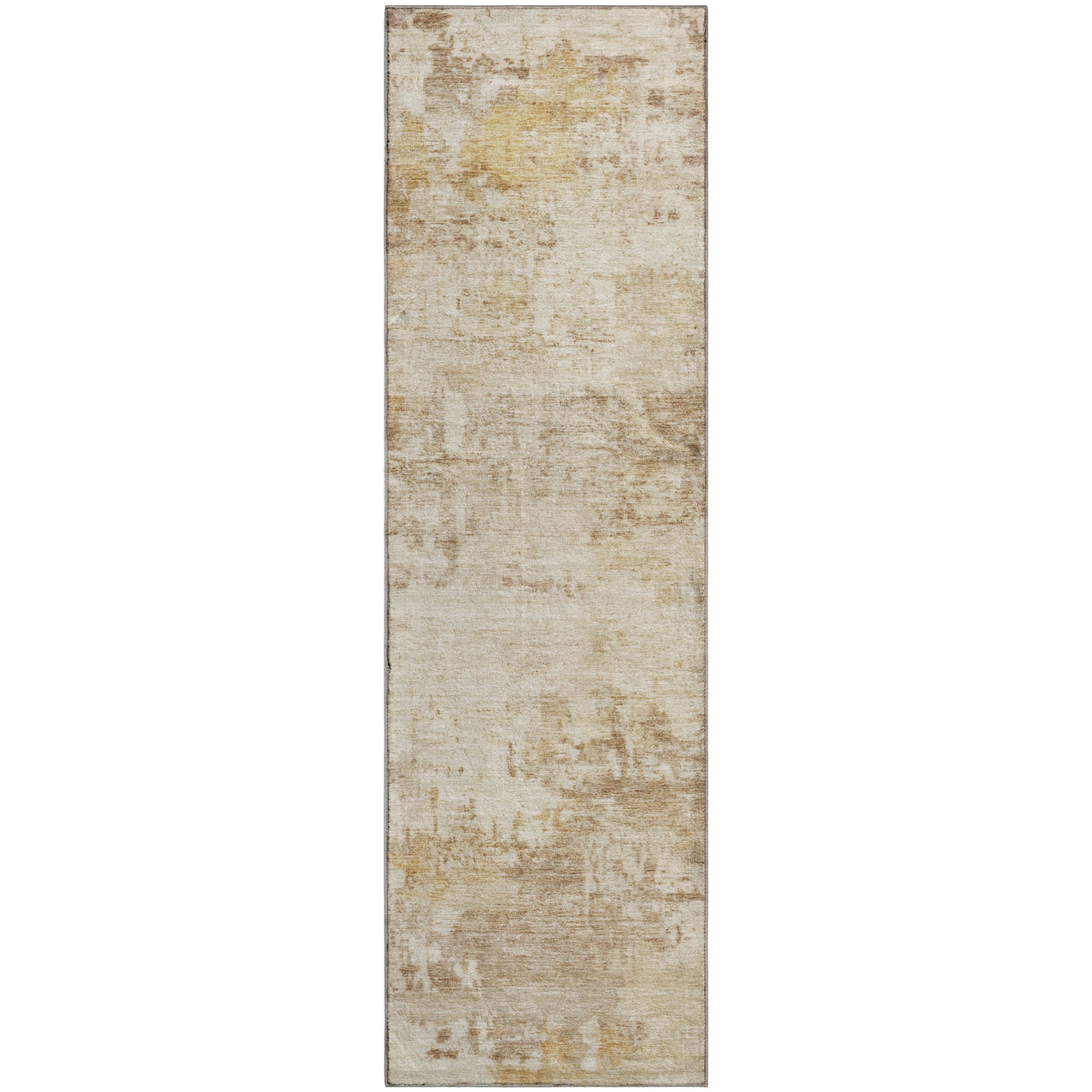 Bogota Machine Washable Traditional Beige Brown Rug 2'3" x 7'6" #shape_Runner