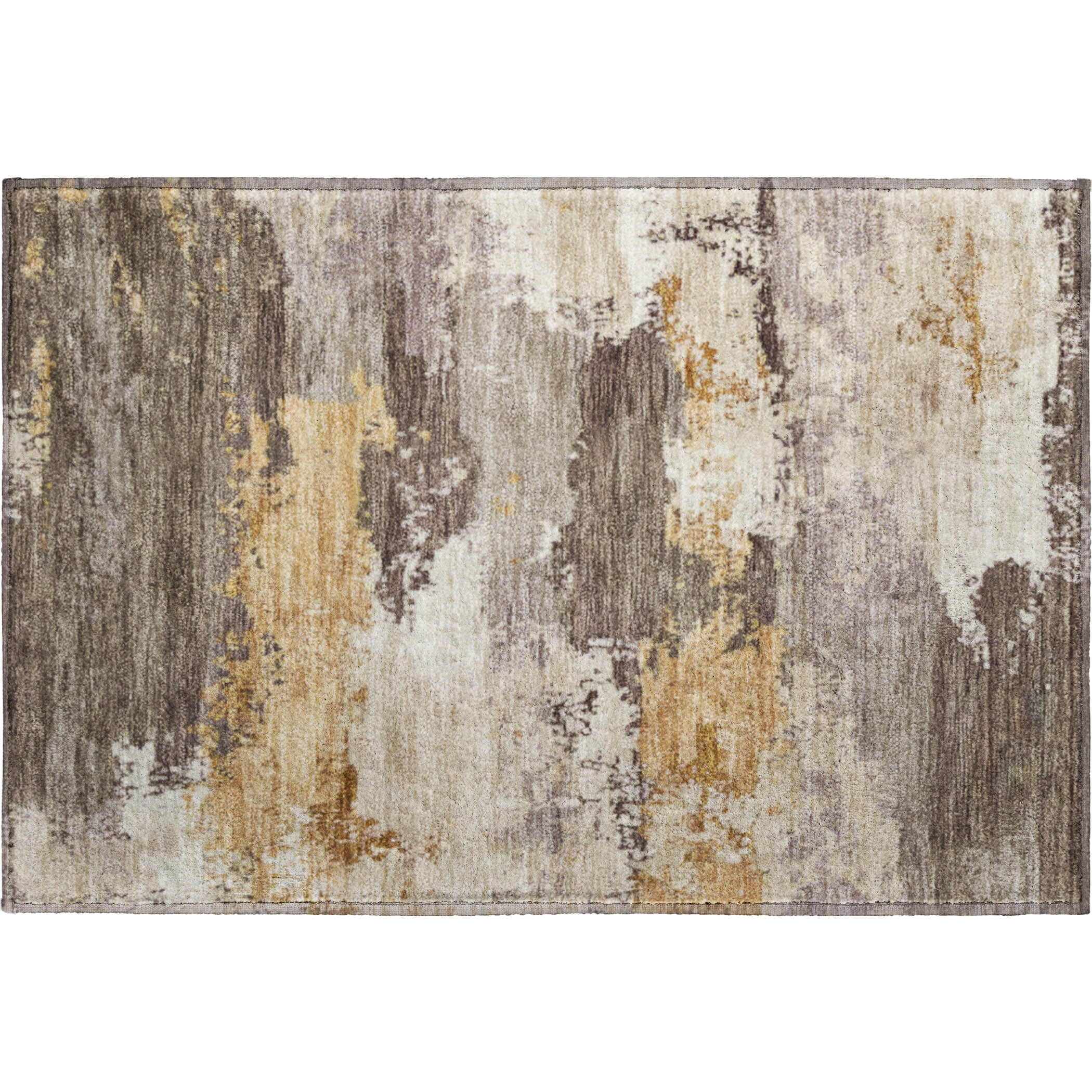 Colombo Machine Washable Traditional Chocolate Brown Rug 1'8" x 2'6" #shape_Rectangle