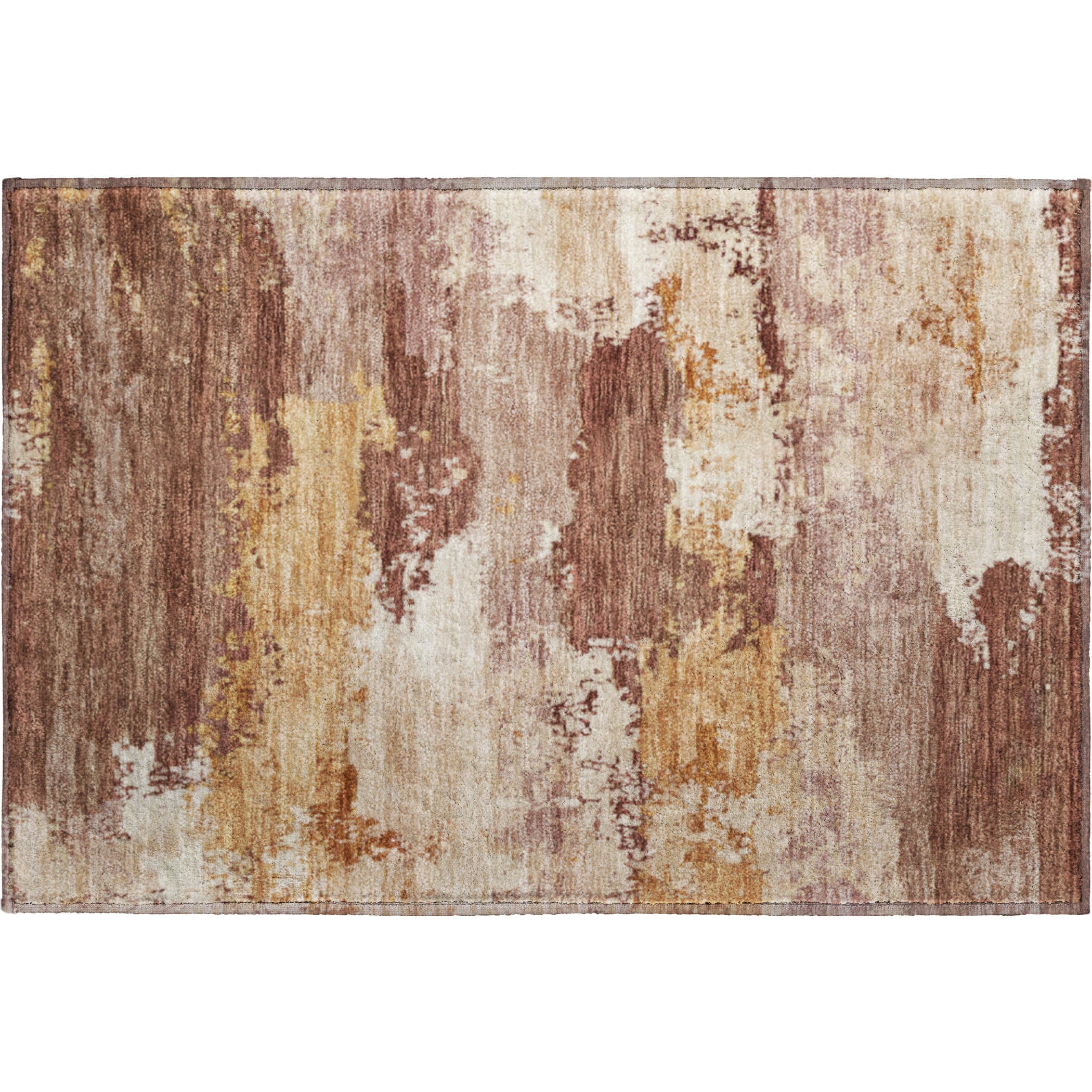 Colombo Machine Washable Transitional Paprika Orange Rug 1'8" x 2'6" #shape_Rectangle