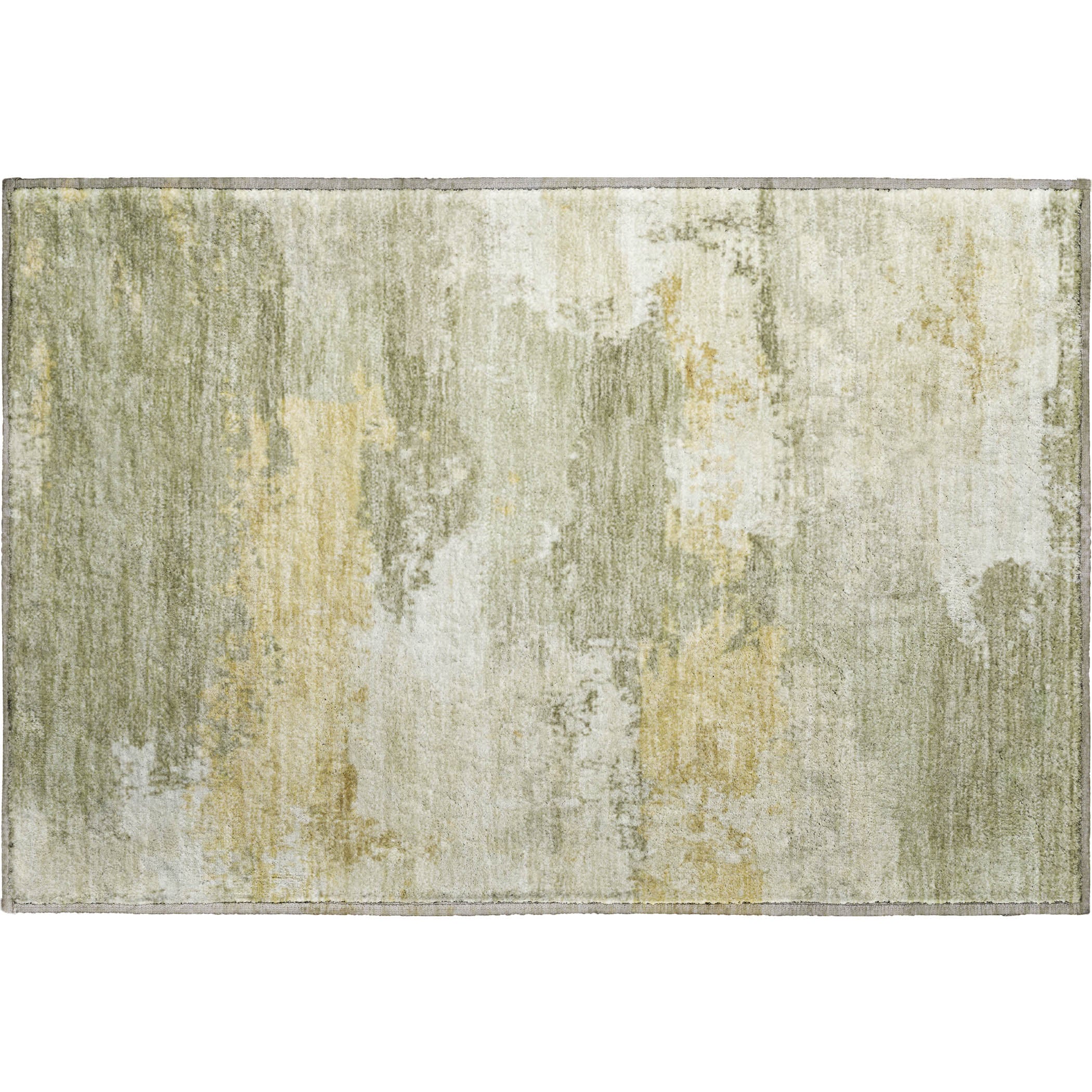 Colombo Machine Washable Transitional Sage Green Rug 1'8" x 2'6" #shape_Rectangle