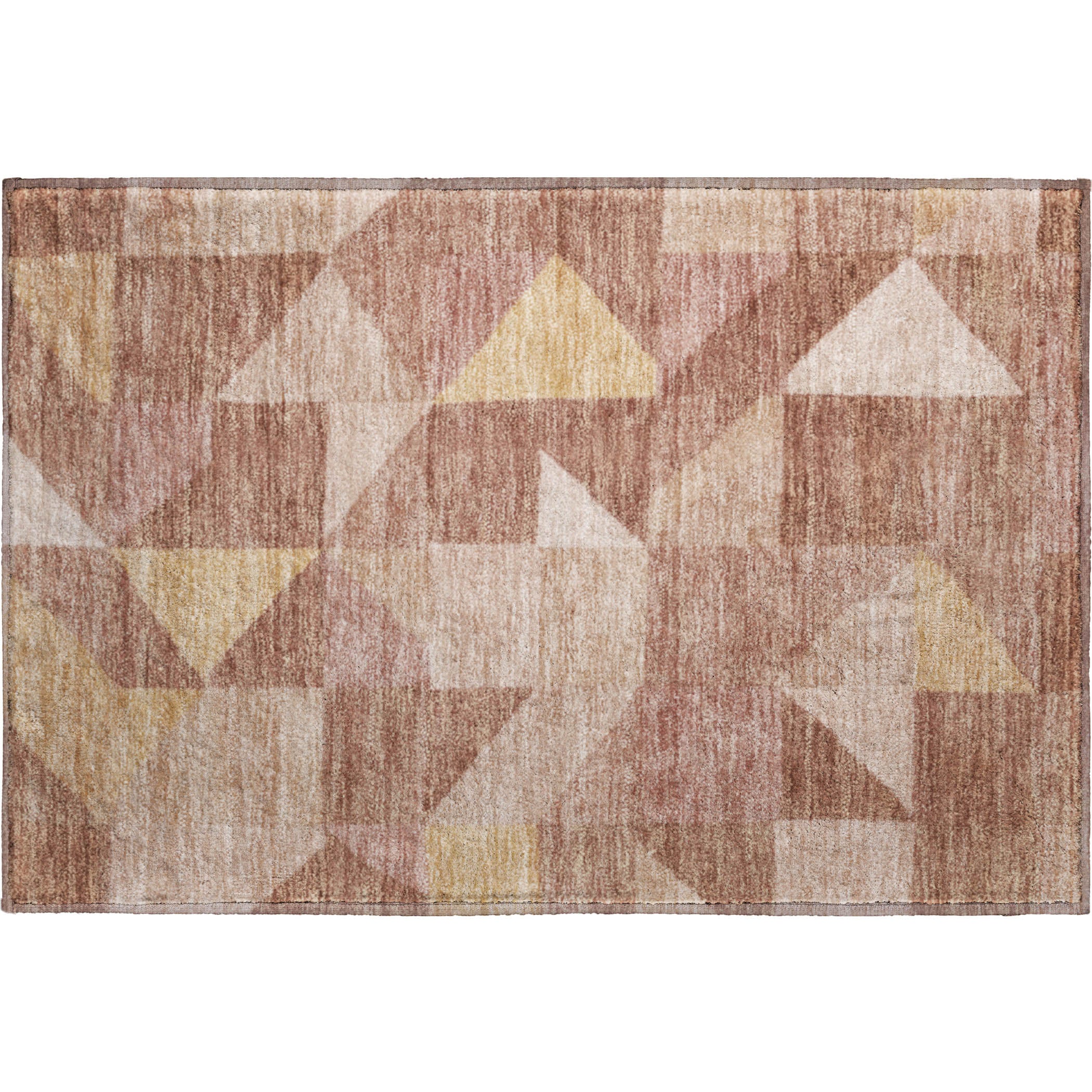 Kathmandu Machine Washable Transitional Blush Pink Rug 1'8" x 2'6" #shape_Rectangle