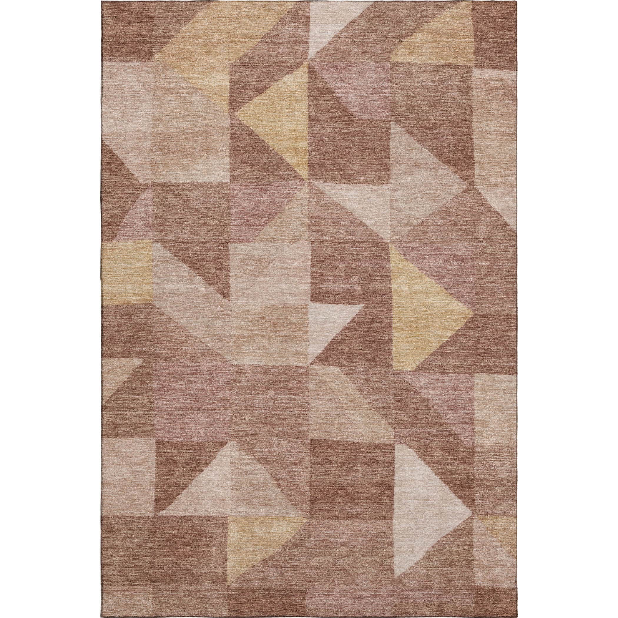 Kathmandu Machine Washable Transitional Blush Pink Rug 3' x 5' #shape_Rectangle
