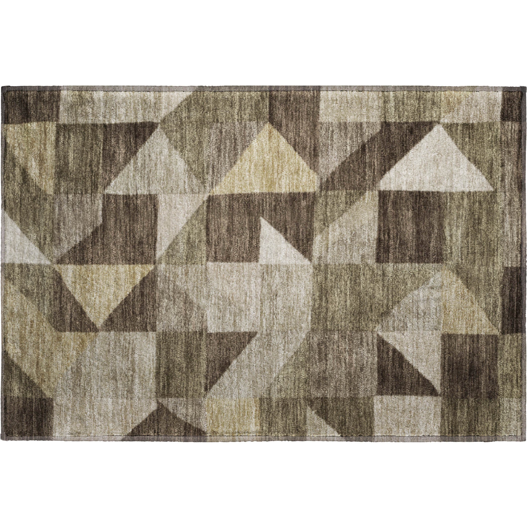 Kathmandu Machine Washable Transitional Brown Rug 1'8" x 2'6" #shape_Rectangle