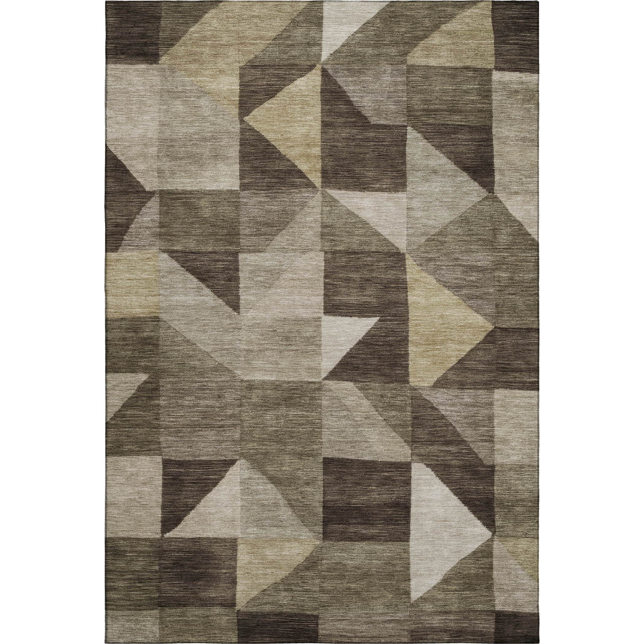 Kathmandu Machine Washable Transitional Brown Rug 3' x 5' #shape_Rectangle