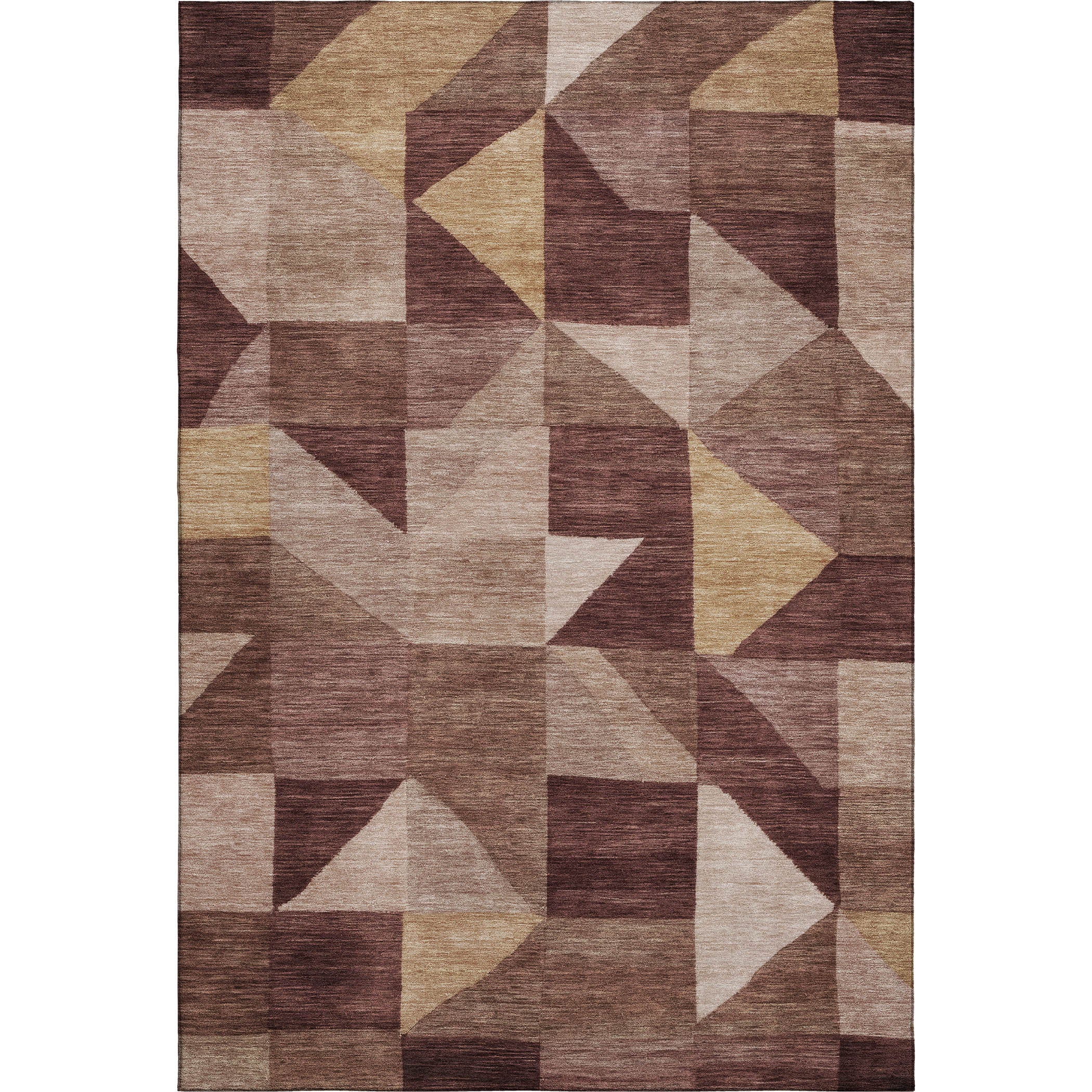 Kathmandu Machine Washable Transitional Burgundy Red Rug 3' x 5' #shape_Rectangle