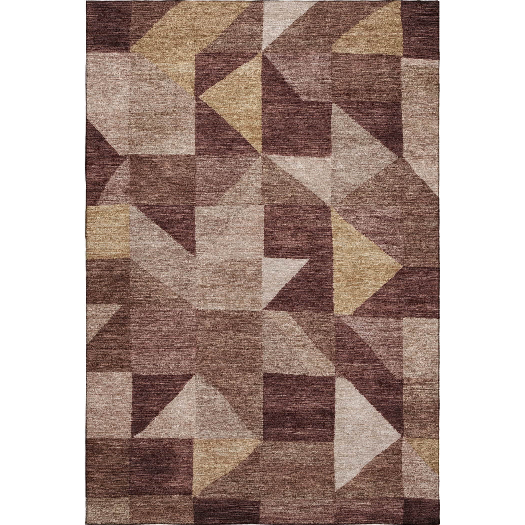 Kathmandu Machine Washable Transitional Burgundy Red Rug 3' x 5' #shape_Rectangle