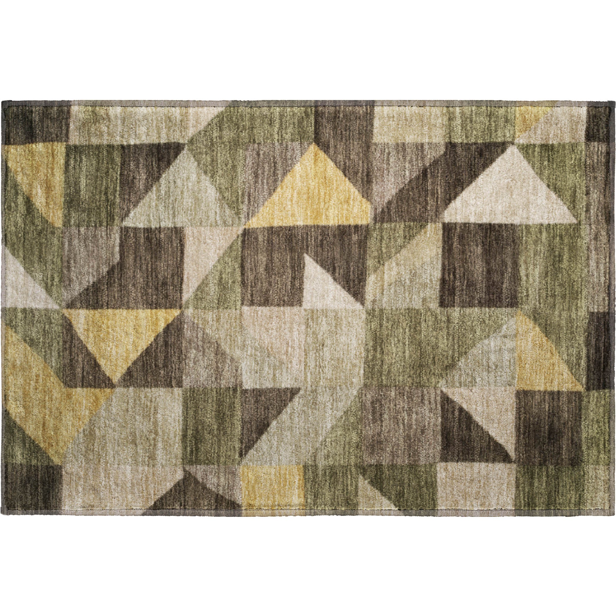 Kathmandu Machine Washable Transitional Fern Green Rug 1'8" x 2'6" #shape_Rectangle