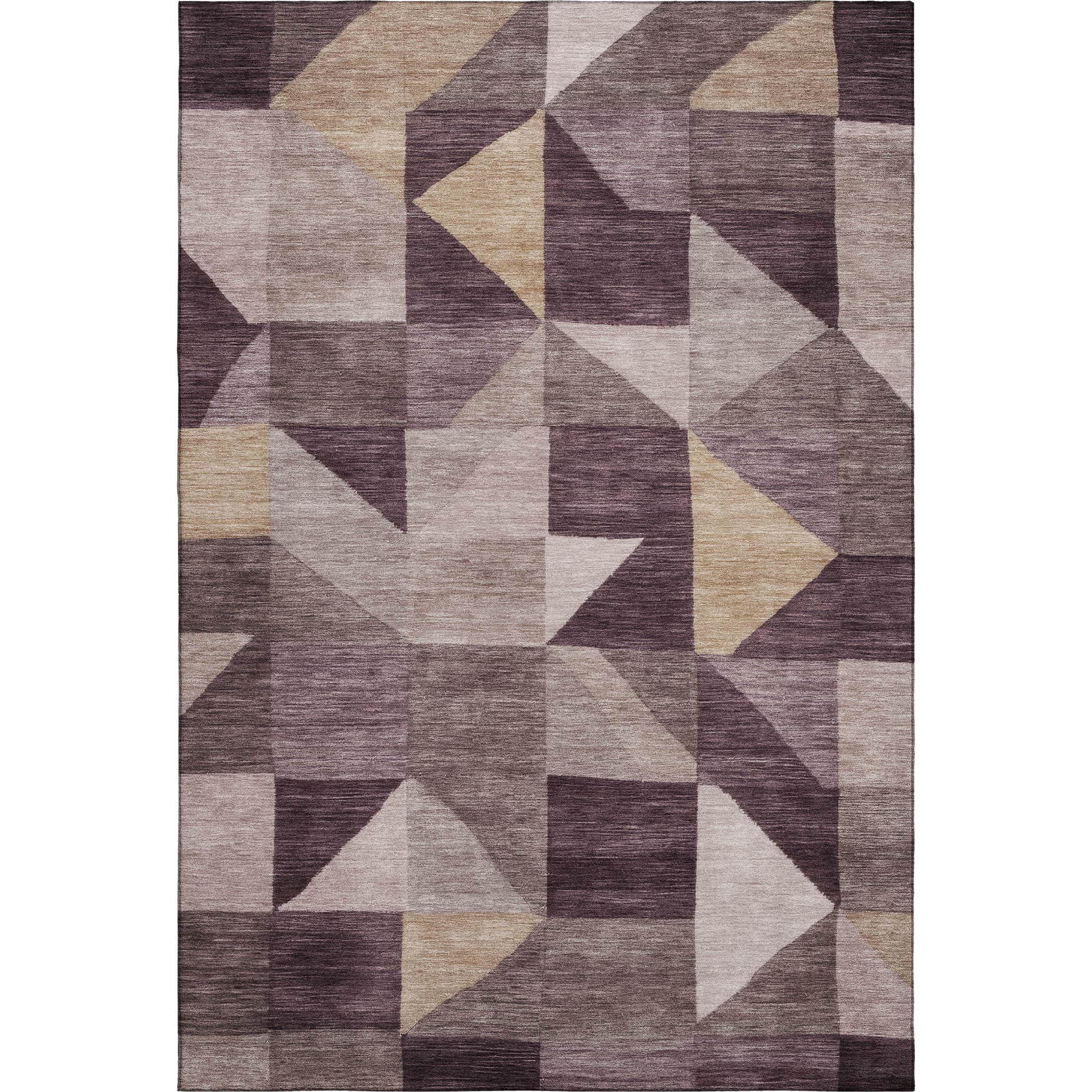Kathmandu Machine Washable Transitional Plum Purple Rug 3' x 5' #shape_Rectangle