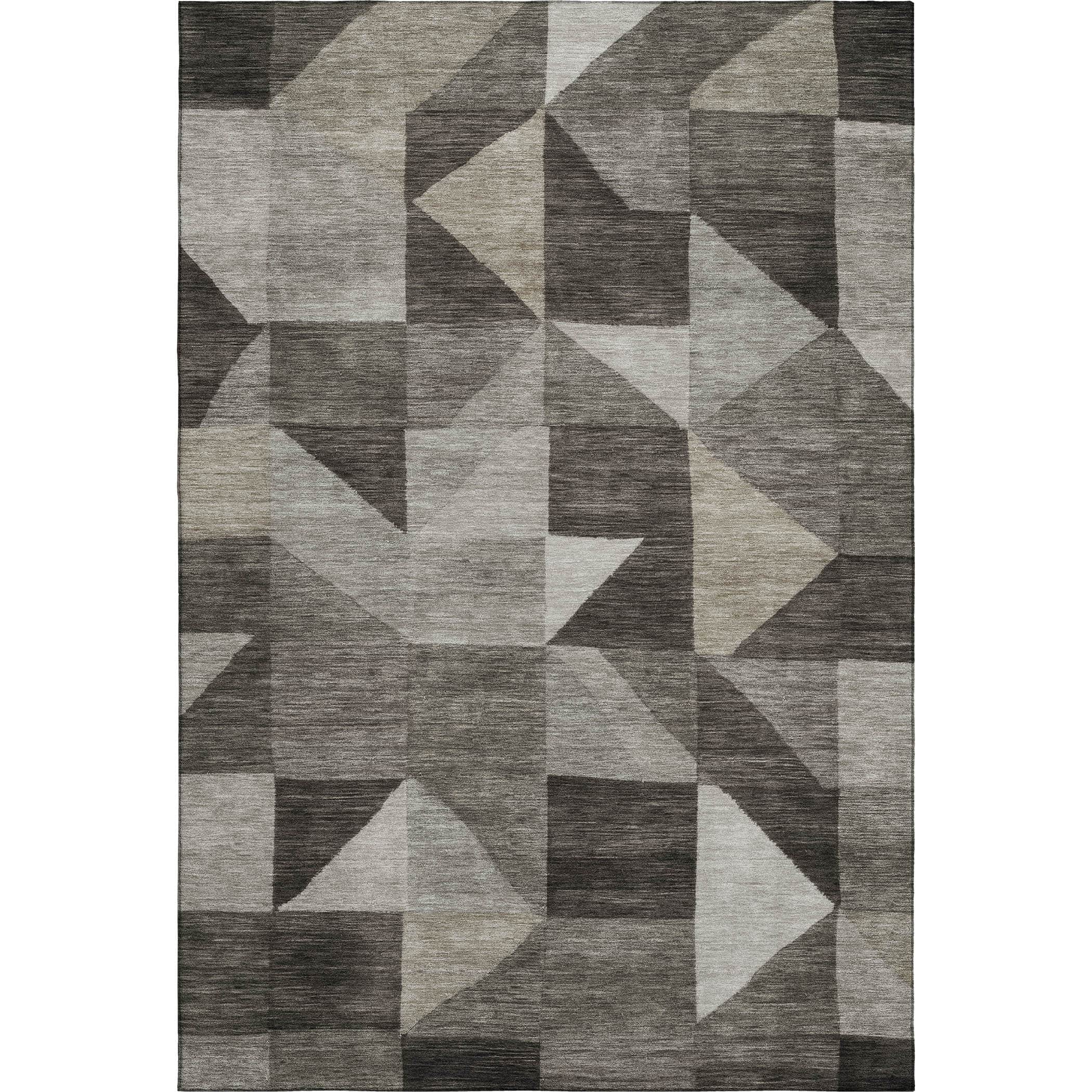 Kathmandu Machine Washable Transitional Taupe Brown Rug 3' x 5' #shape_Rectangle