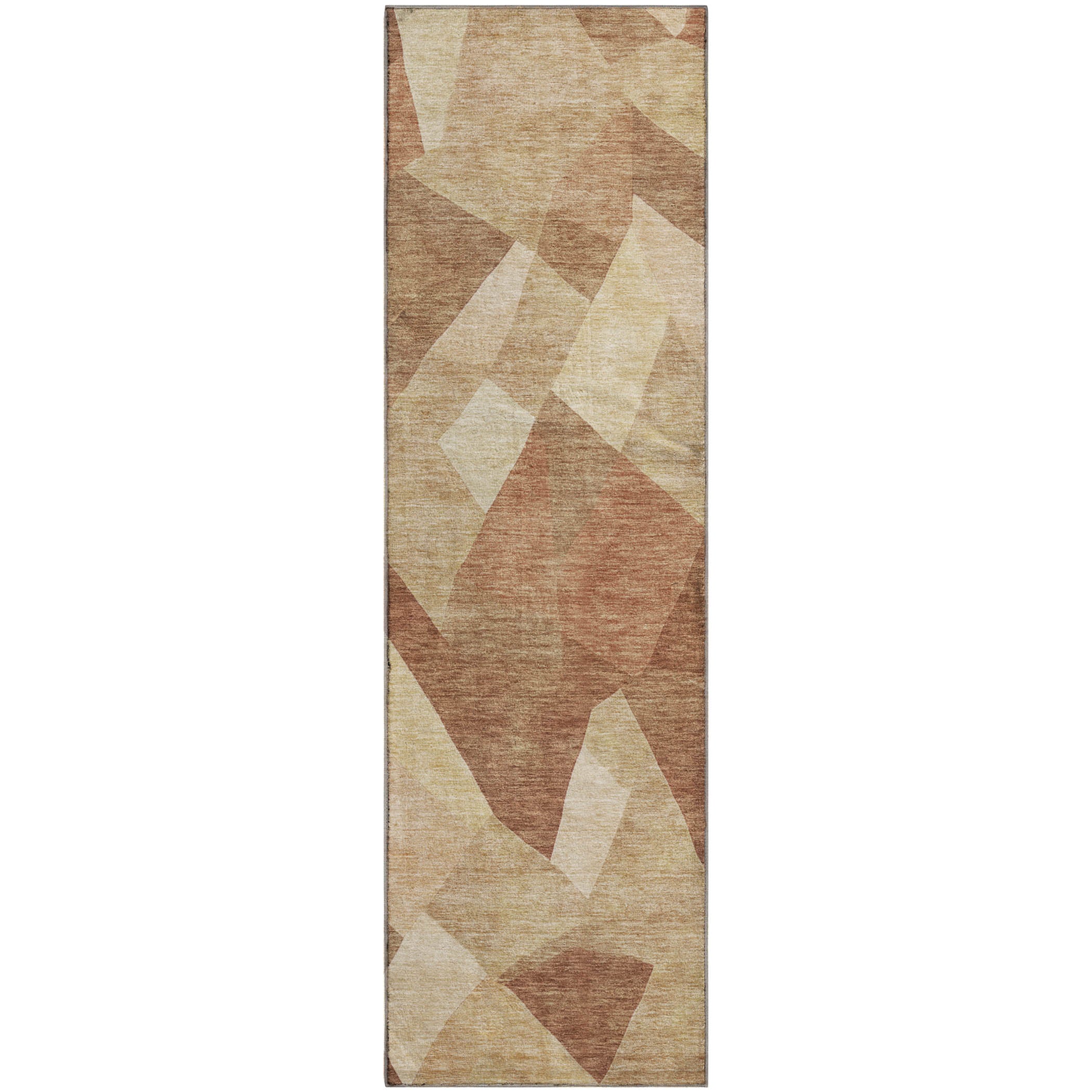Lisbon Machine Washable Transitional Paprika Orange Rug 2'3" x 7'6" #shape_Runner