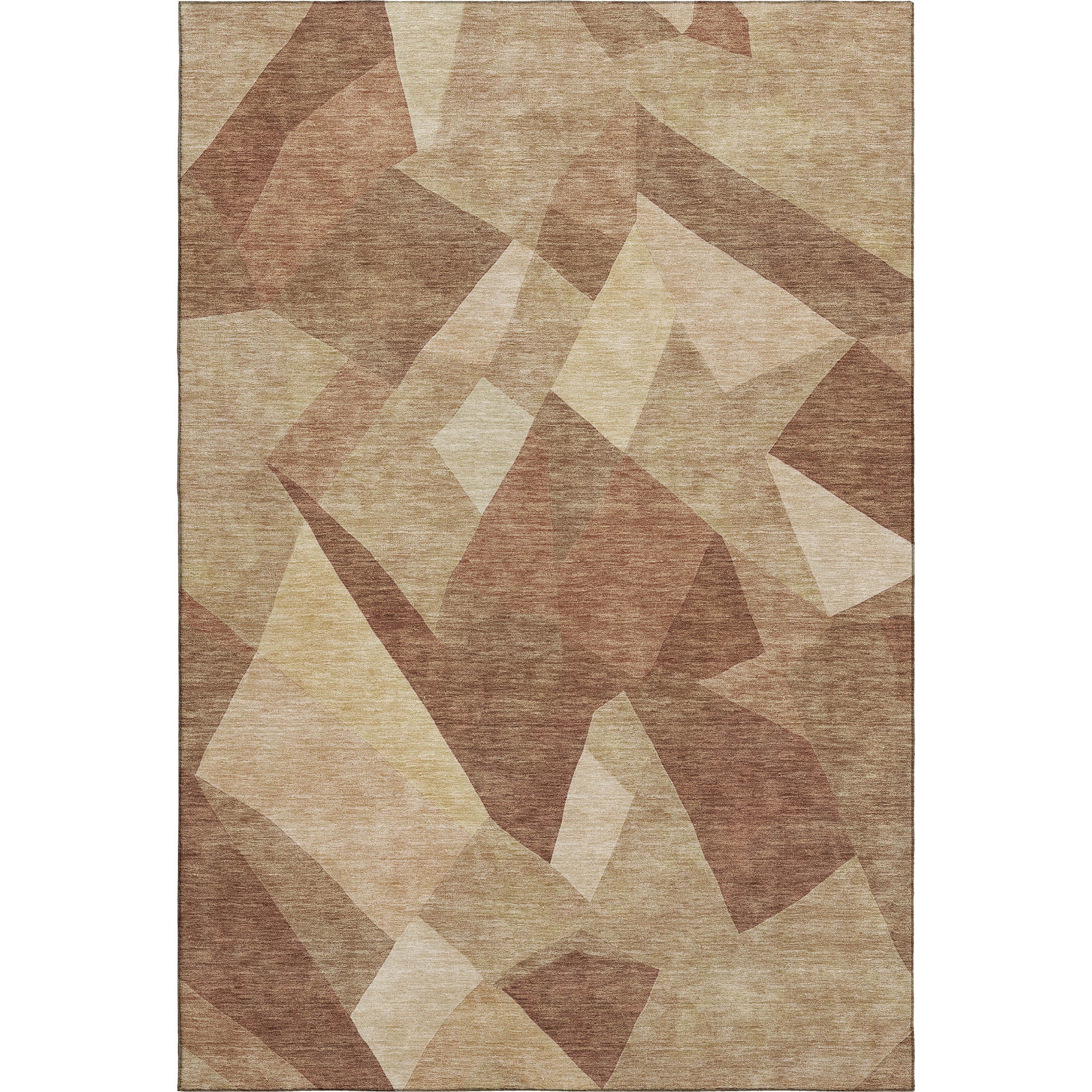 Lisbon Machine Washable Transitional Paprika Orange Rug 3' x 5' #shape_Rectangle