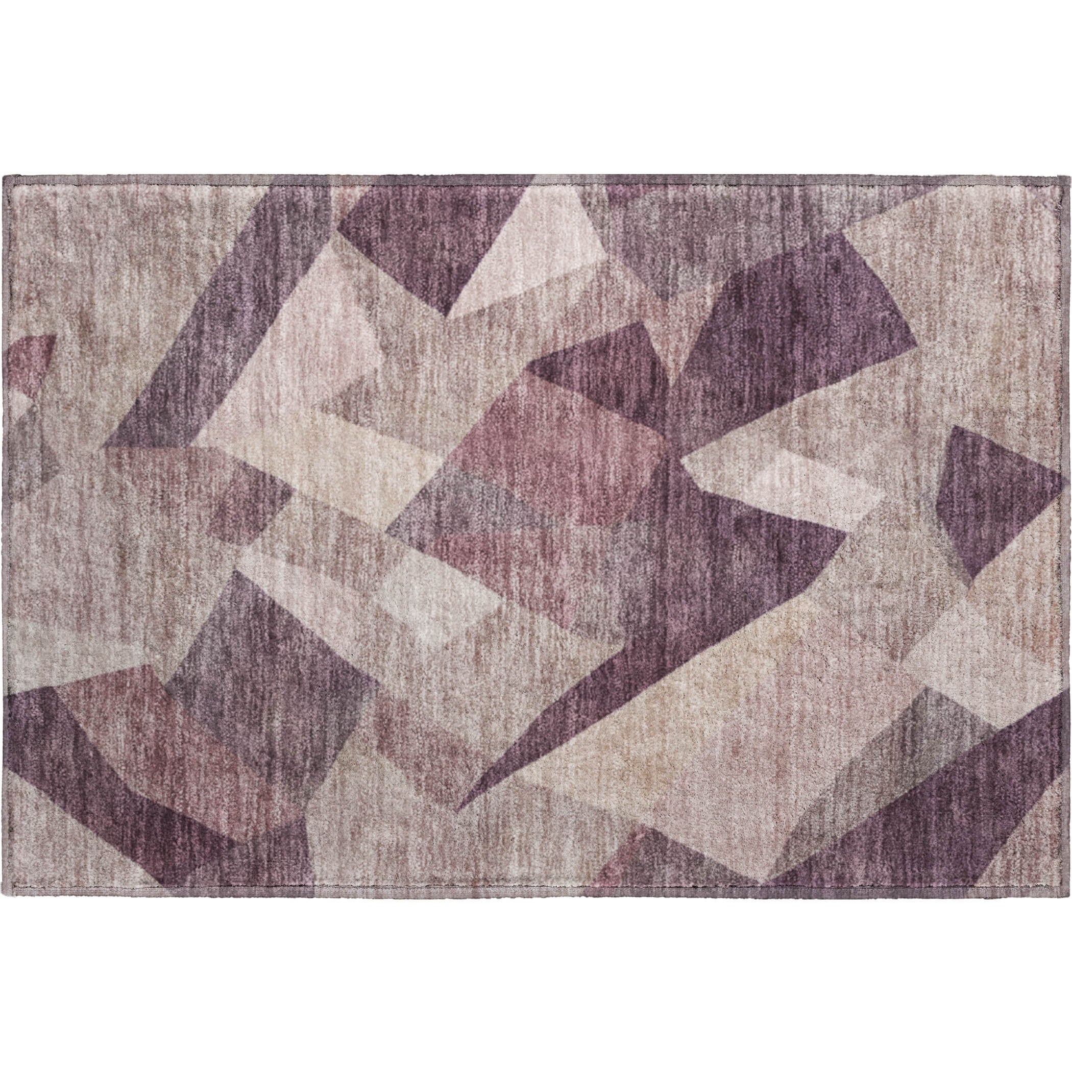 Lisbon Machine Washable Transitional Plum Purple Rug 1'8" x 2'6" #shape_Rectangle
