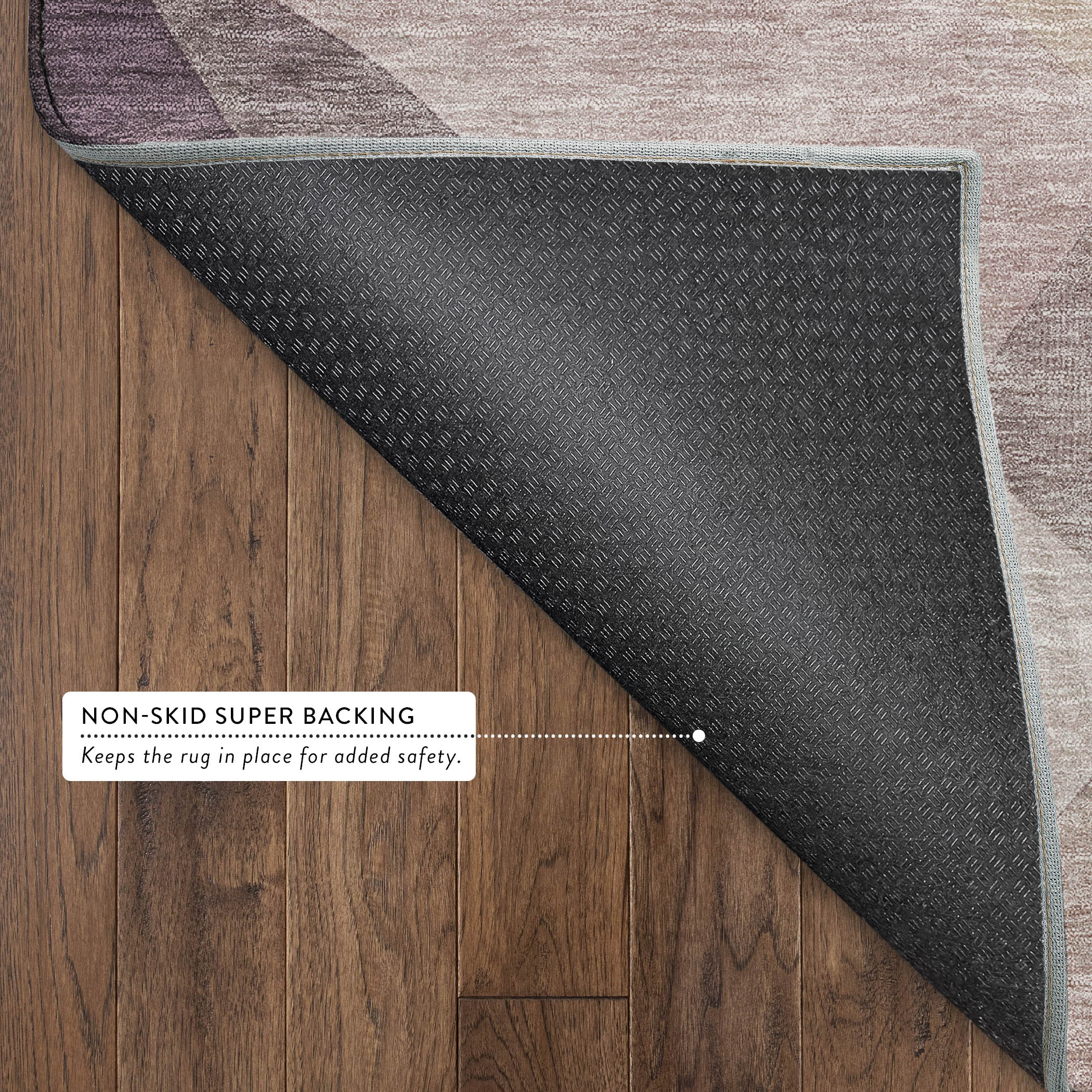 Lisbon Machine Washable Transitional Plum Purple Rug 1'8" x 2'6" #shape_Rectangle