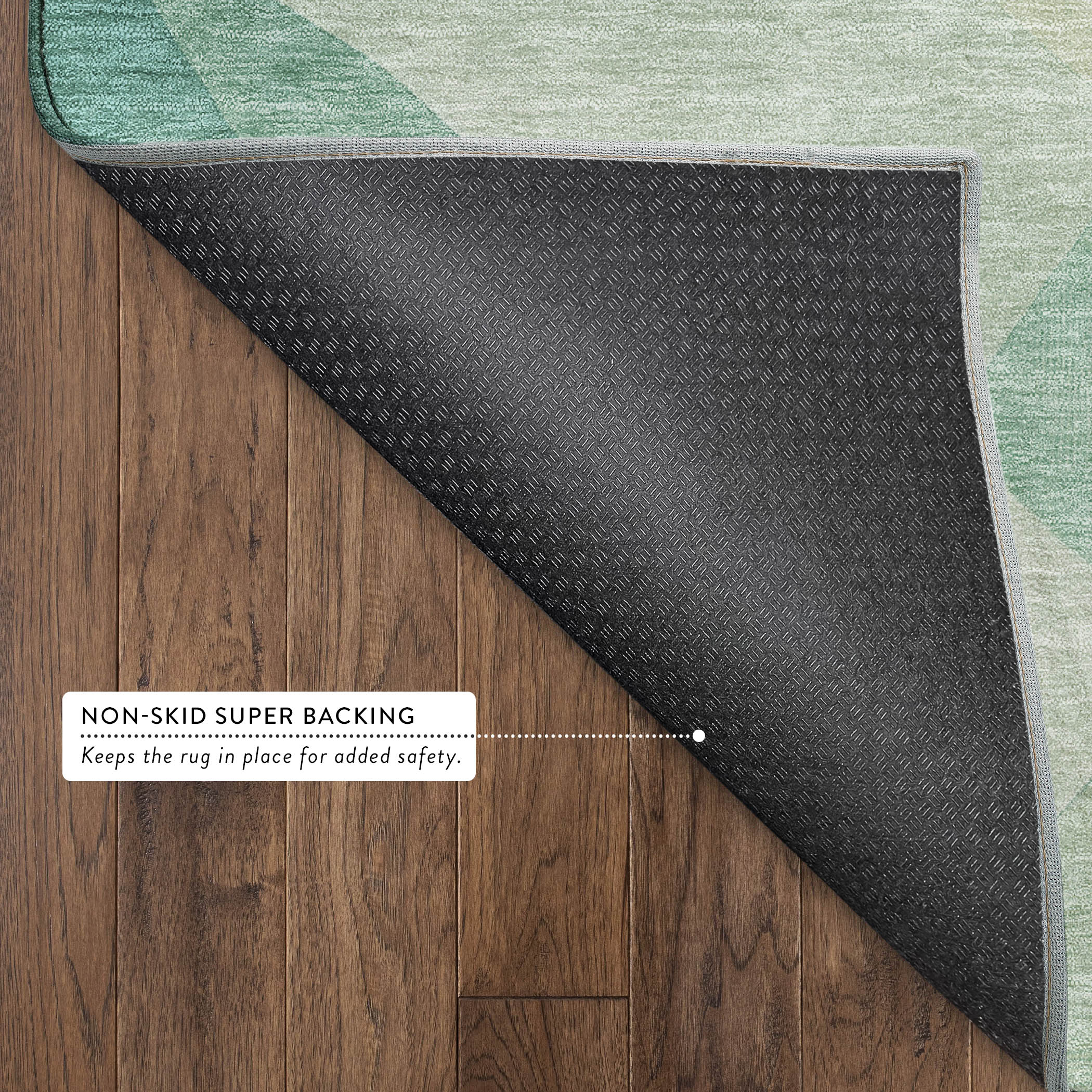 Lisbon Machine Washable Transitional Teal Rug 1'8" x 2'6" #shape_Rectangle