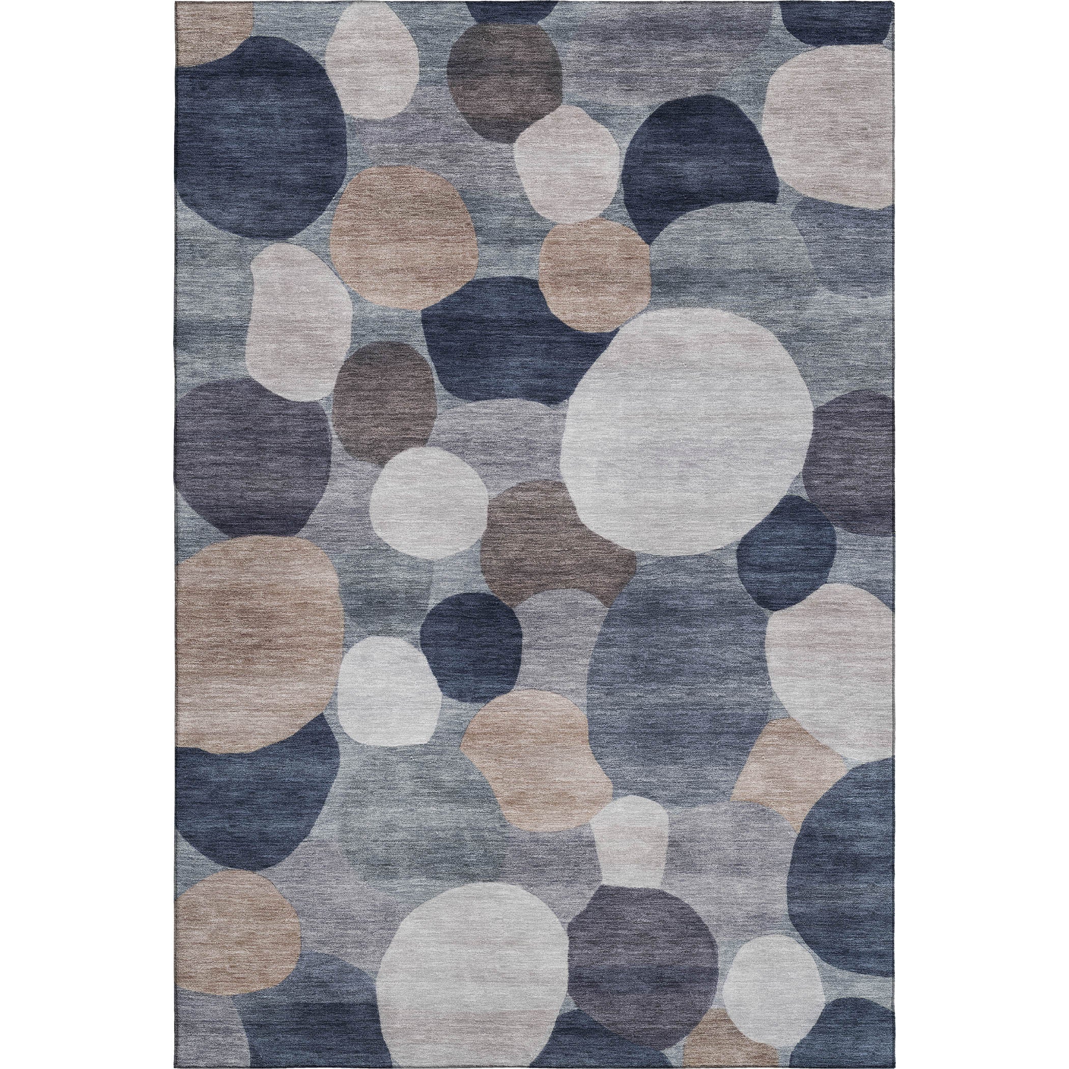Baku Machine Washable Transitional Blue Rug 3' x 5' #shape_Rectangle