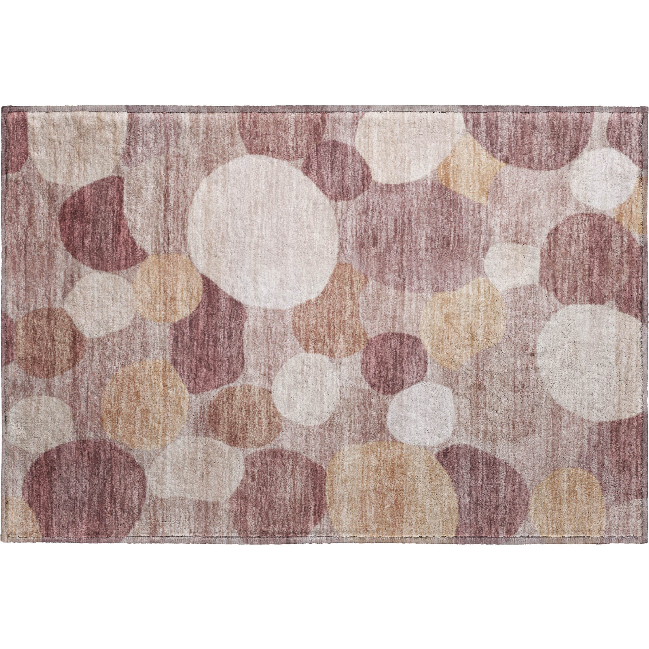Baku Machine Washable Transitional Blush Pink Rug 1'8" x 2'6" #shape_Rectangle