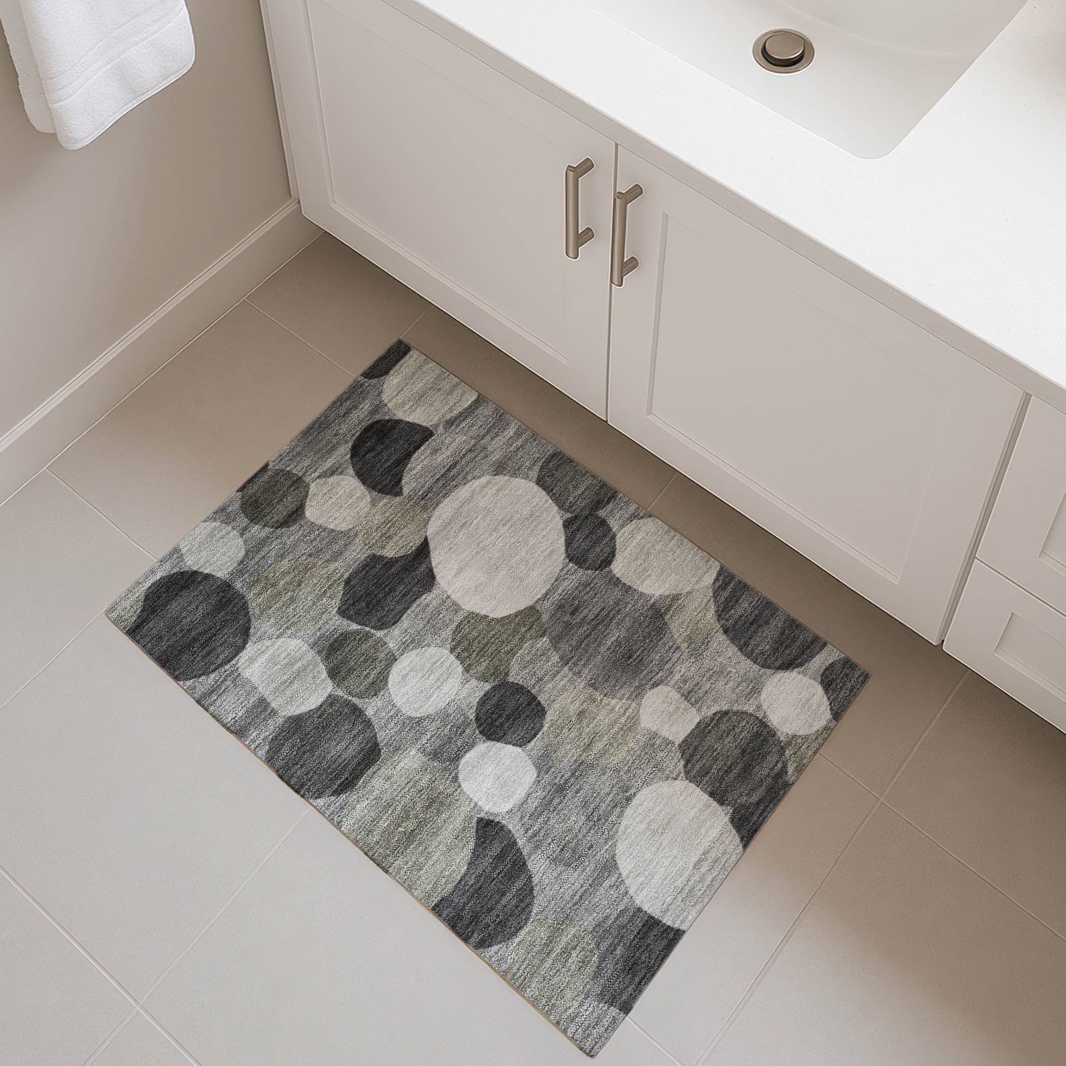Baku Machine Washable Transitional Gray Rug 1'8" x 2'6" #shape_Rectangle