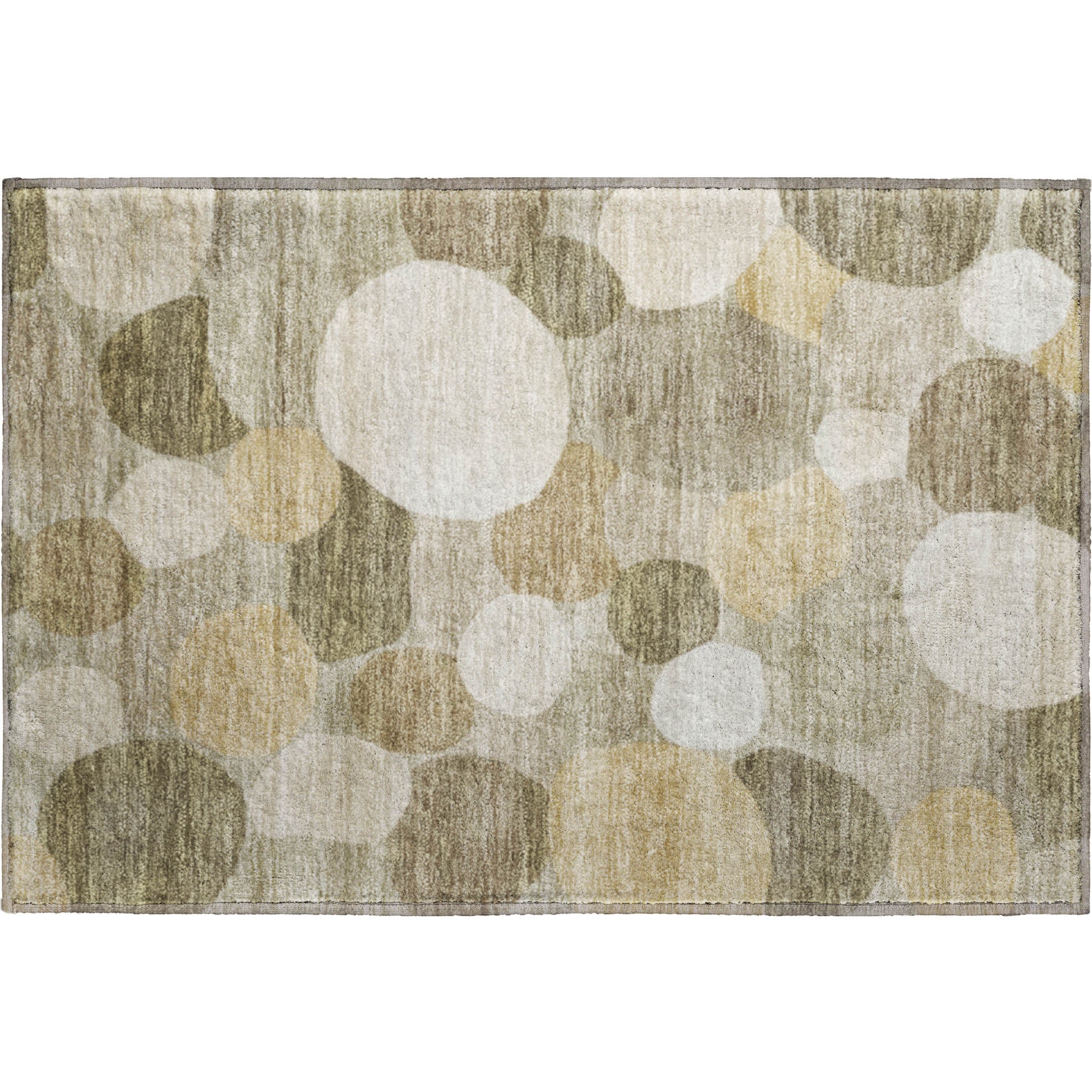 Baku Machine Washable Transitional Khaki Brown Rug 1'8" x 2'6" #shape_Rectangle
