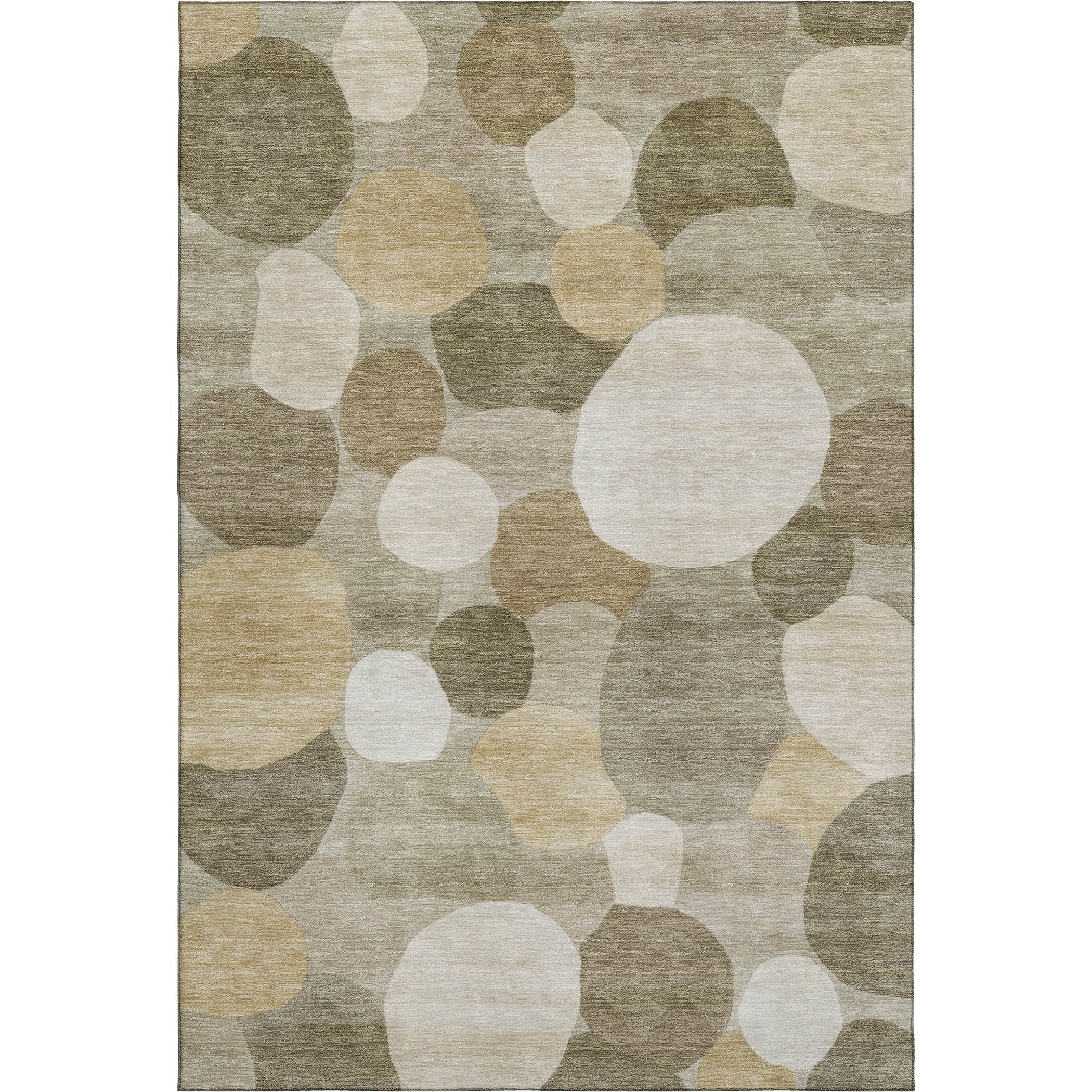 Baku Machine Washable Transitional Khaki Brown Rug 3' x 5' #shape_Rectangle