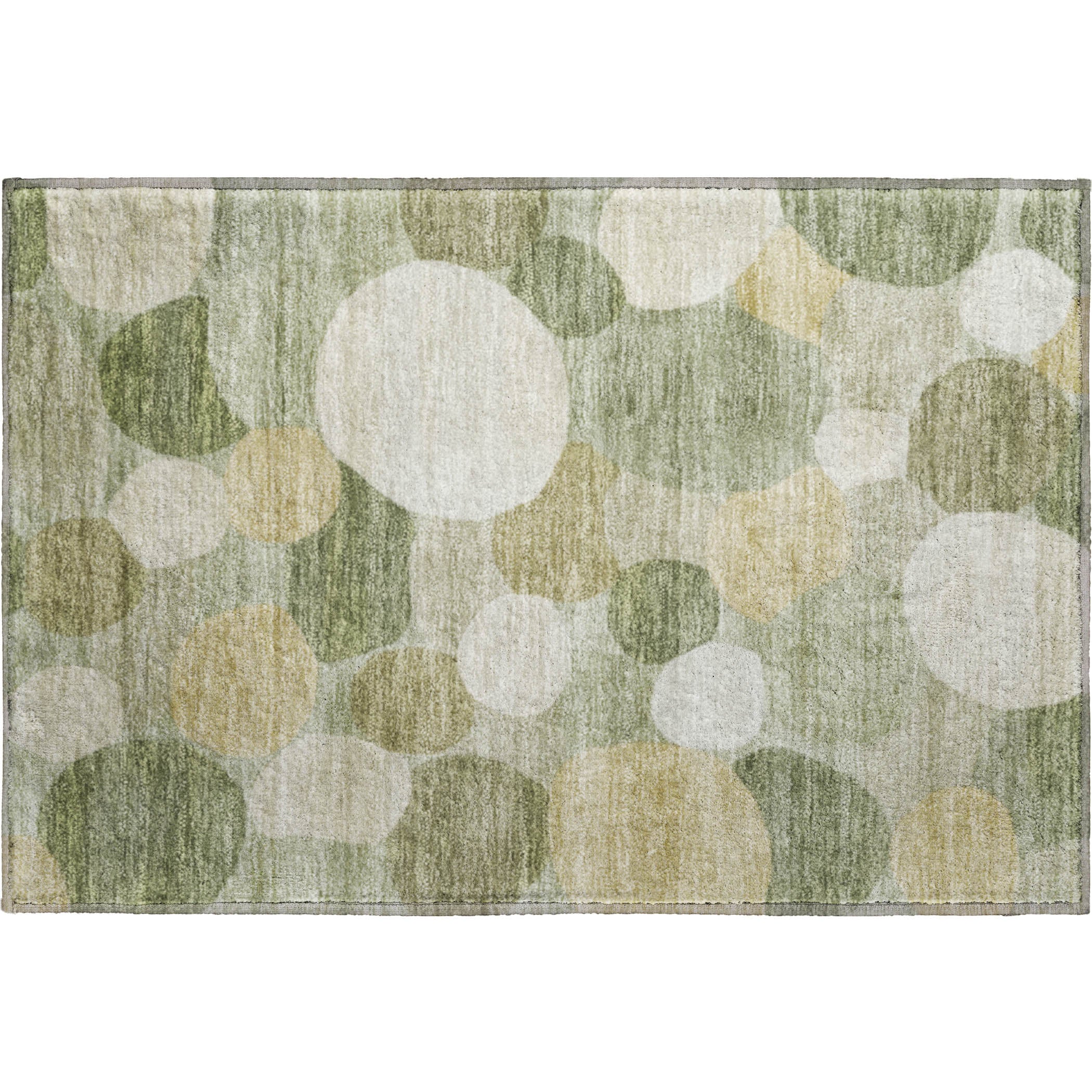 Baku Machine Washable Transitional Sage Green Rug 1'8" x 2'6" #shape_Rectangle