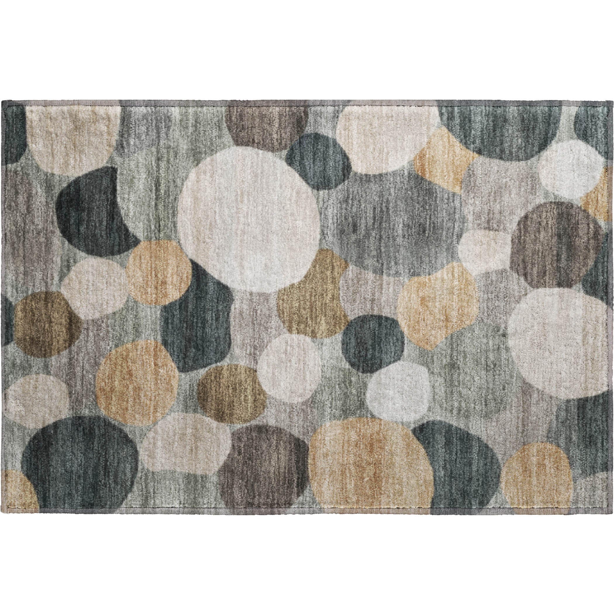 Baku Machine Washable Transitional Taupe Brown Rug 1'8" x 2'6" #shape_Rectangle