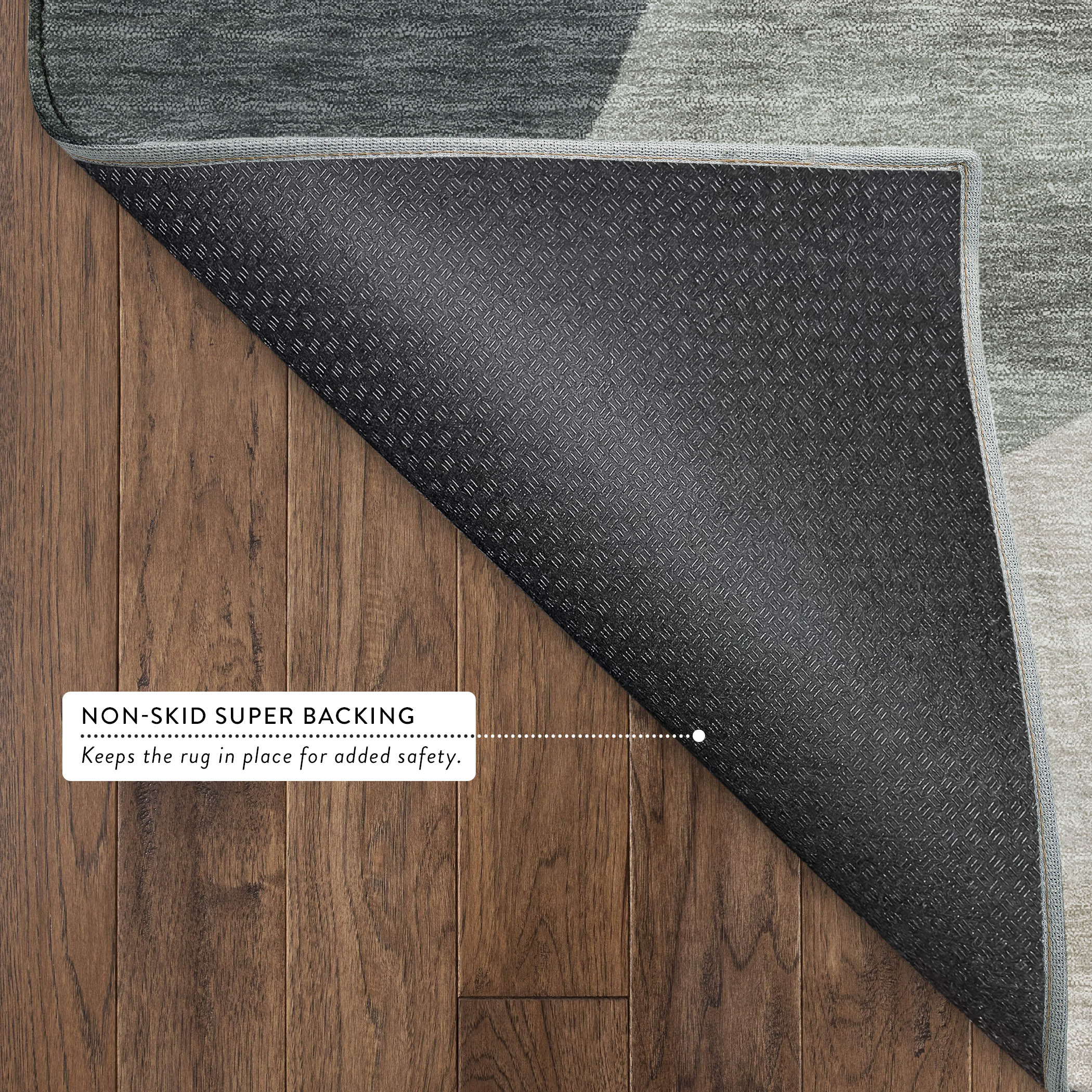Baku Machine Washable Transitional Taupe Brown Rug 1'8" x 2'6" #shape_Rectangle