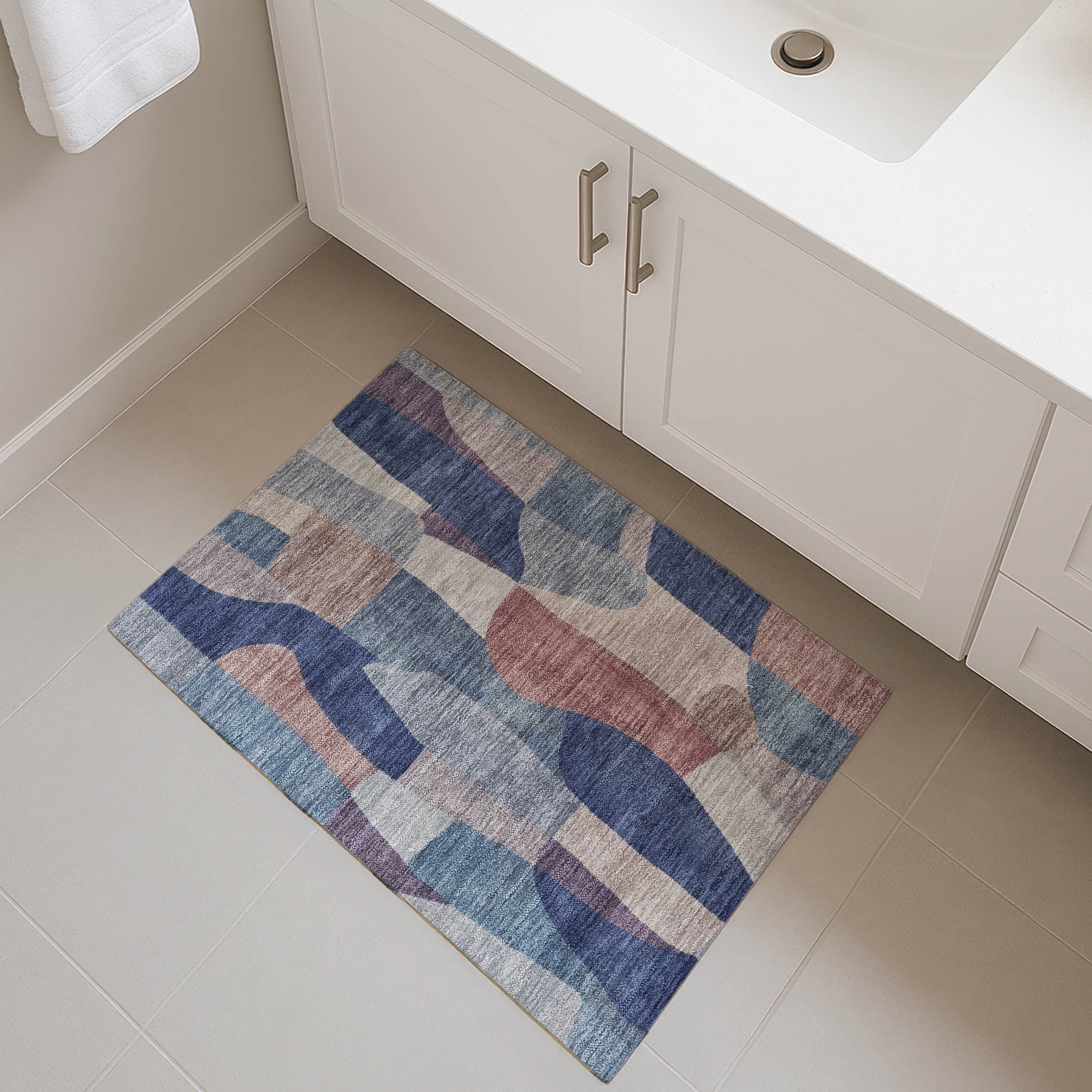 Cusco Machine Washable Transitional Blue Rug 1'8" x 2'6" #shape_Rectangle