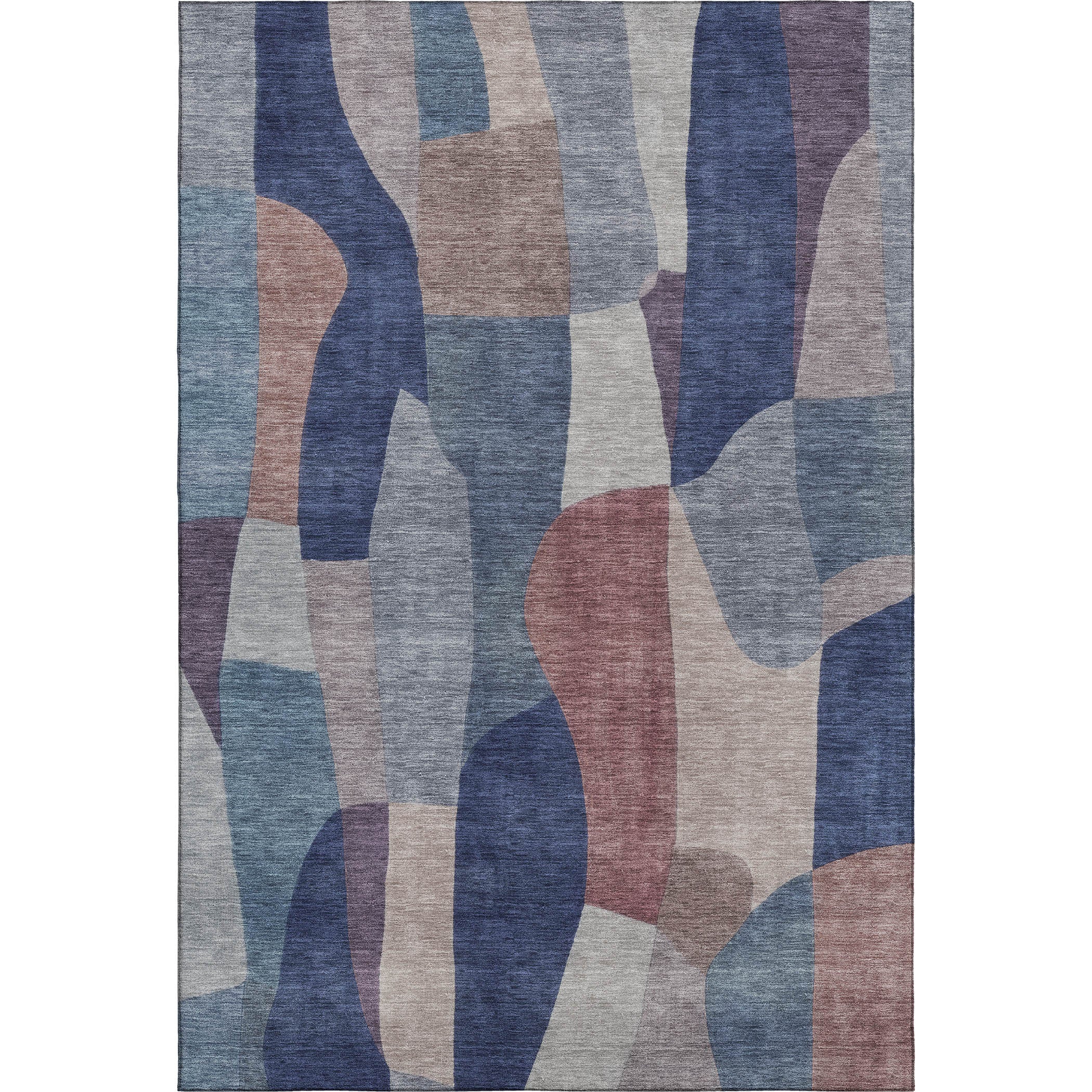Cusco Machine Washable Transitional Blue Rug 3' x 5' #shape_Rectangle