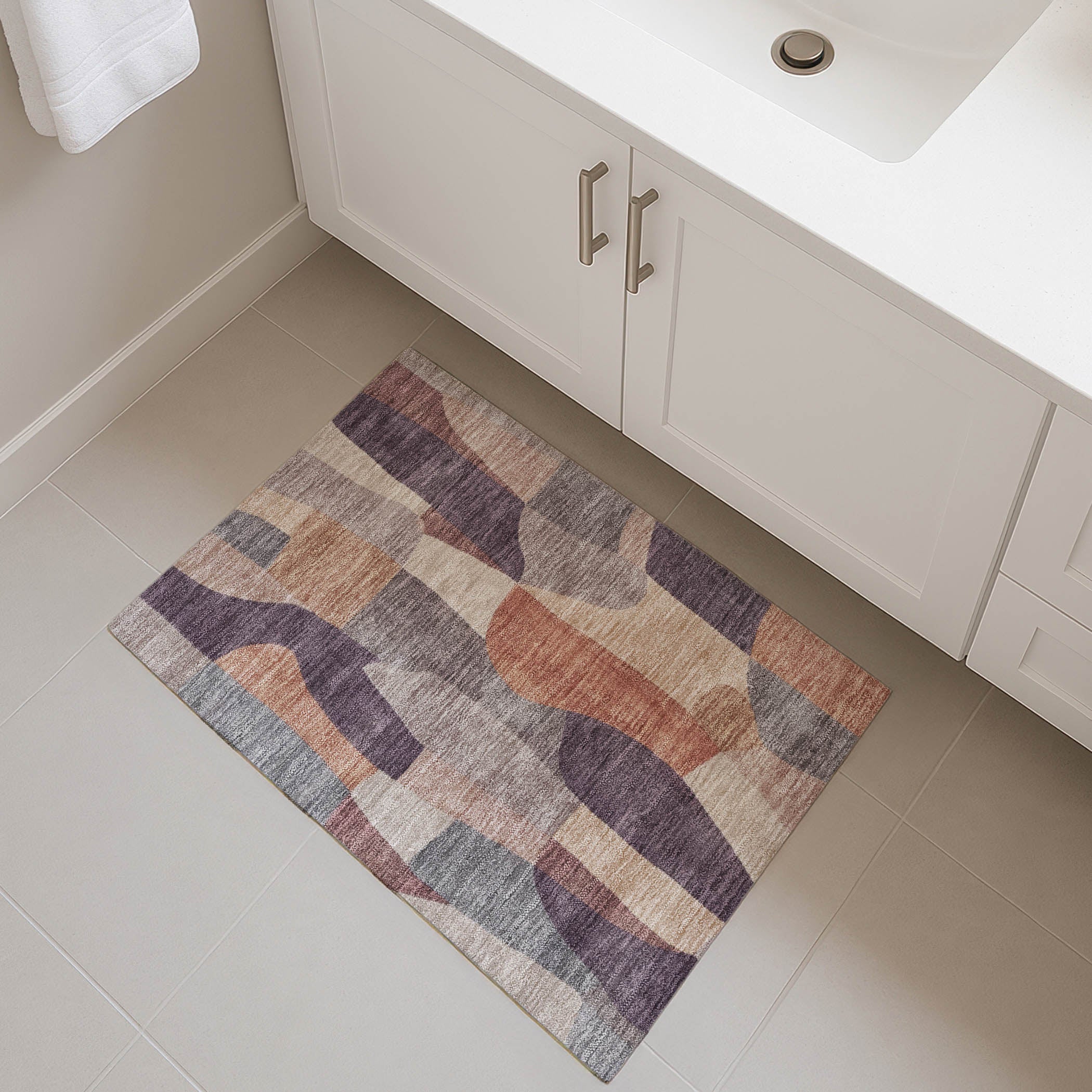 Cusco Machine Washable Transitional Plum Purple Rug 1'8" x 2'6" #shape_Rectangle