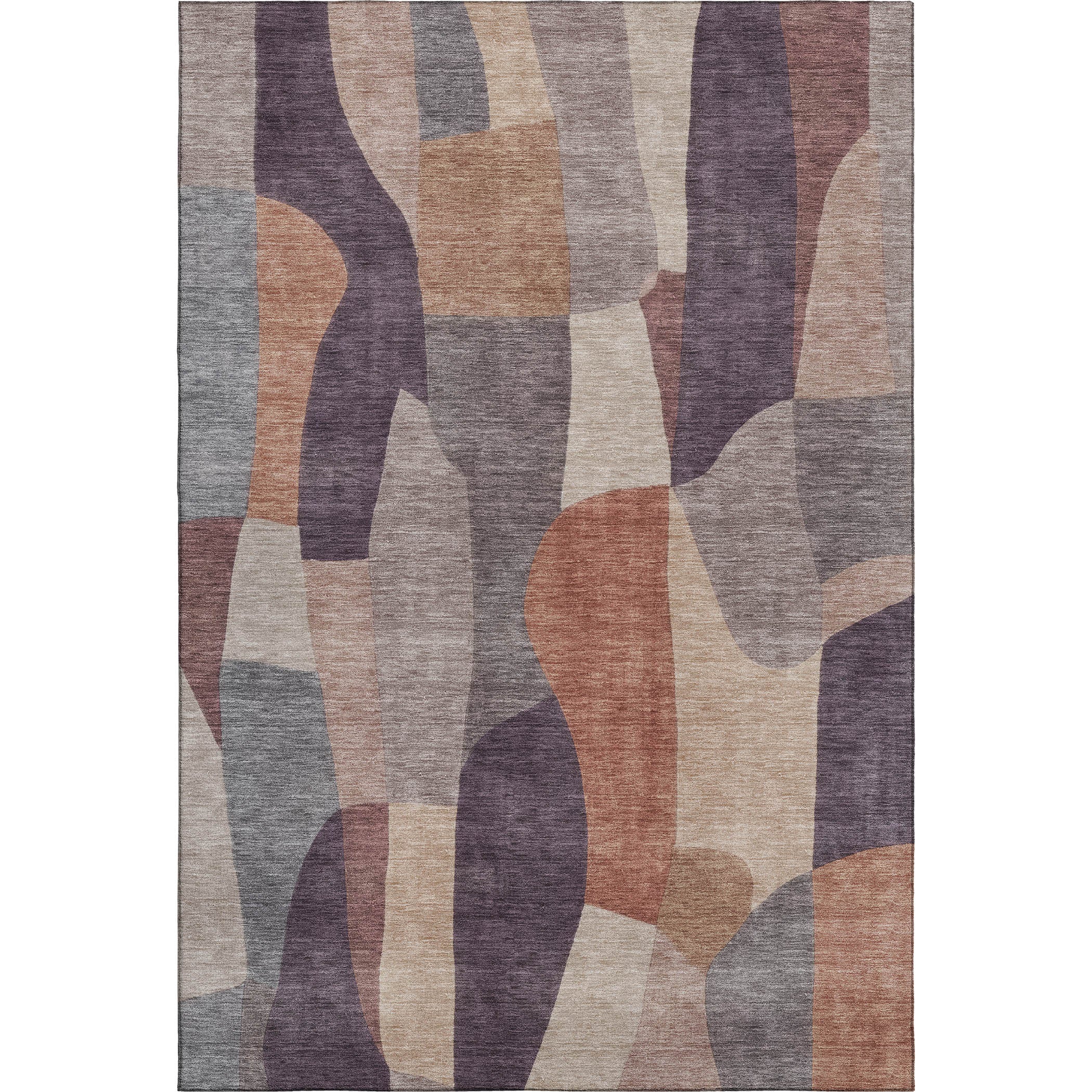 Cusco Machine Washable Transitional Plum Purple Rug 3' x 5' #shape_Rectangle