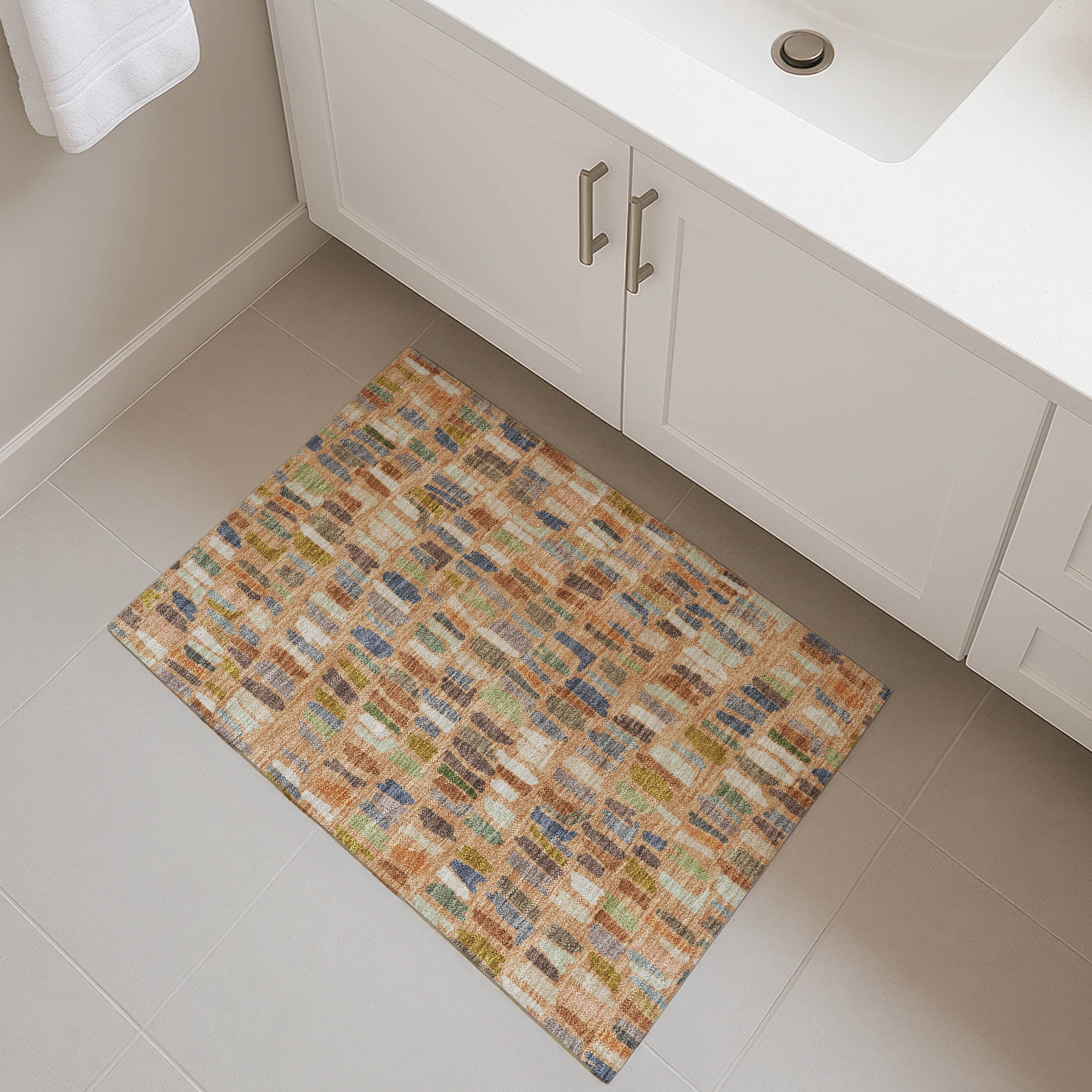 Oaxaca Machine Washable Transitional Copper Orange Rug 1'8" x 2'6" #shape_Rectangle