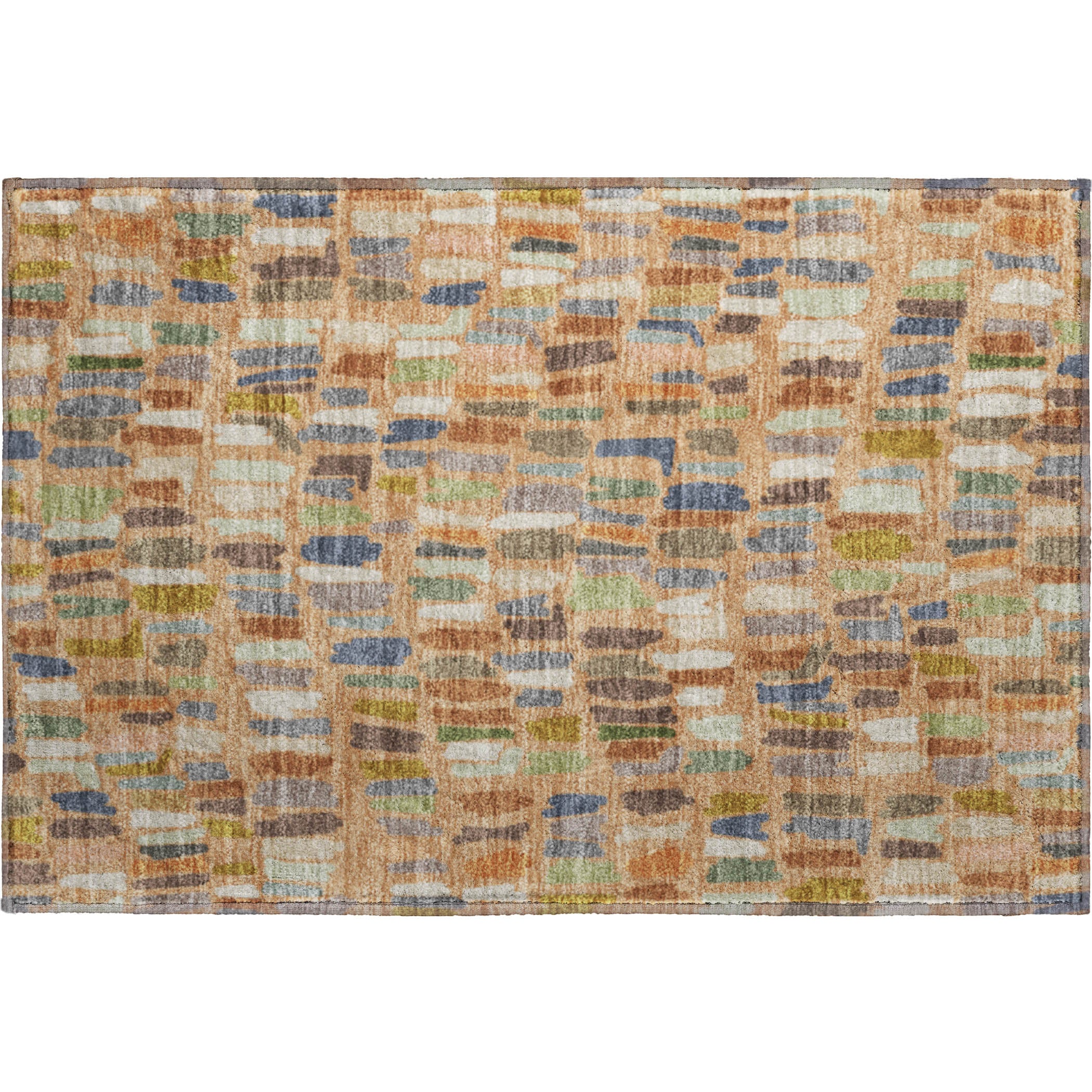 Oaxaca Machine Washable Transitional Copper Orange Rug 1'8" x 2'6" #shape_Rectangle