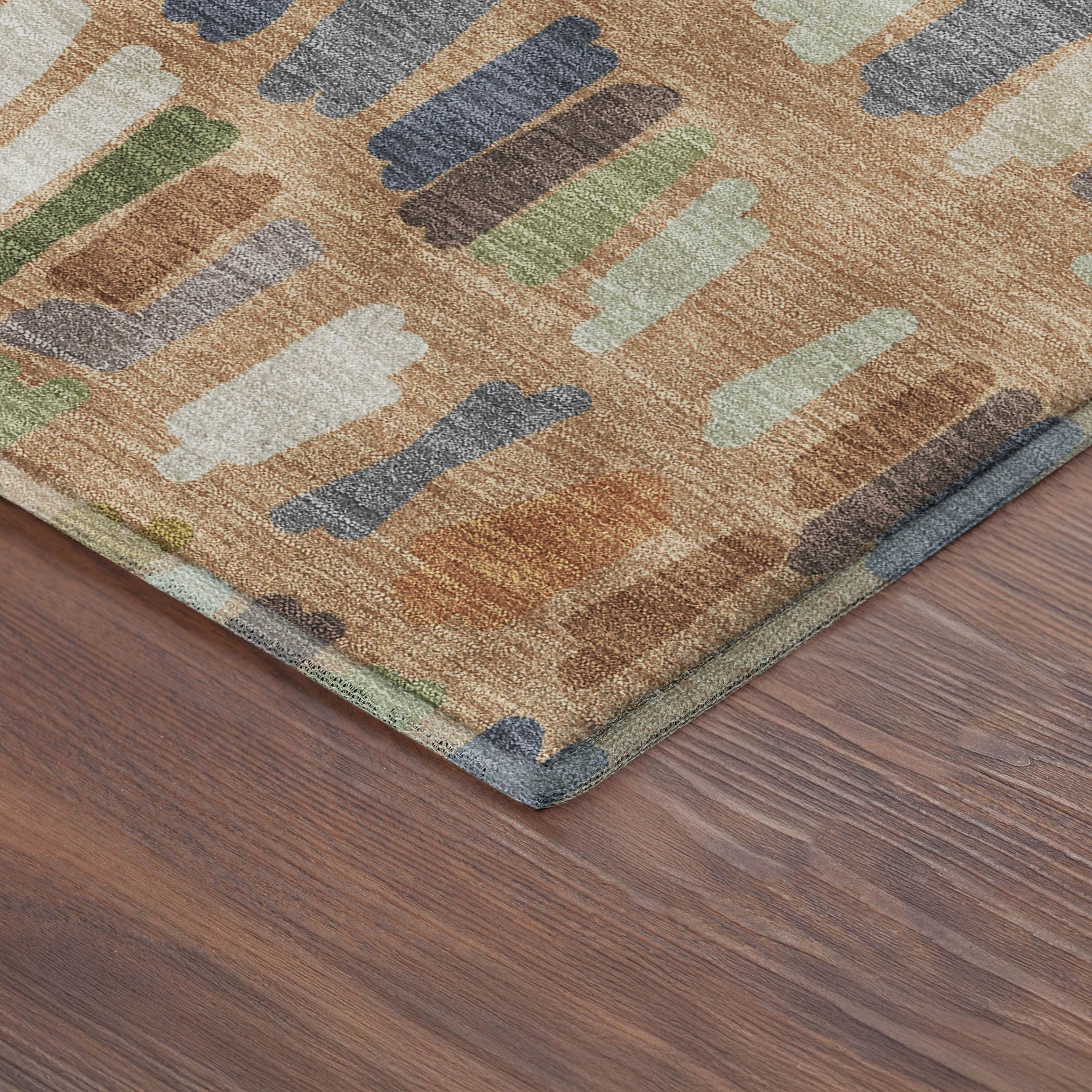 Oaxaca Machine Washable Transitional Copper Orange Rug 1'8" x 2'6" #shape_Rectangle