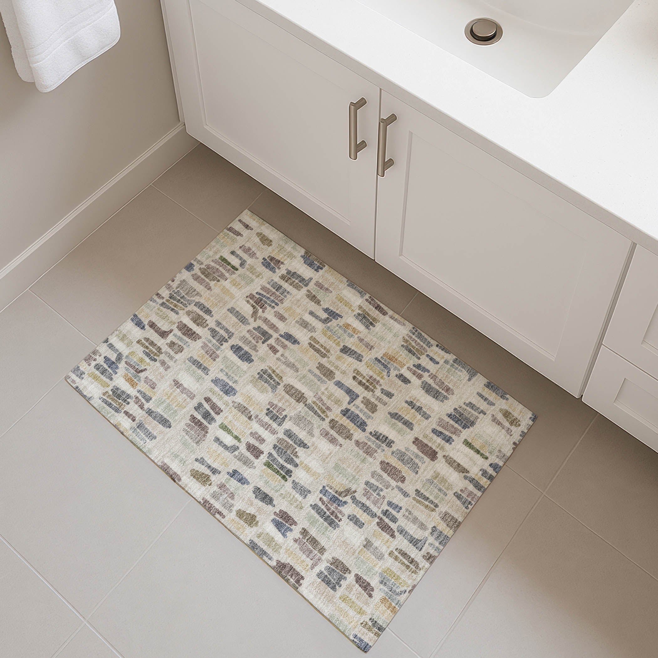 Oaxaca Machine Washable Transitional Linen Ivory Rug 1'8" x 2'6" #shape_Rectangle