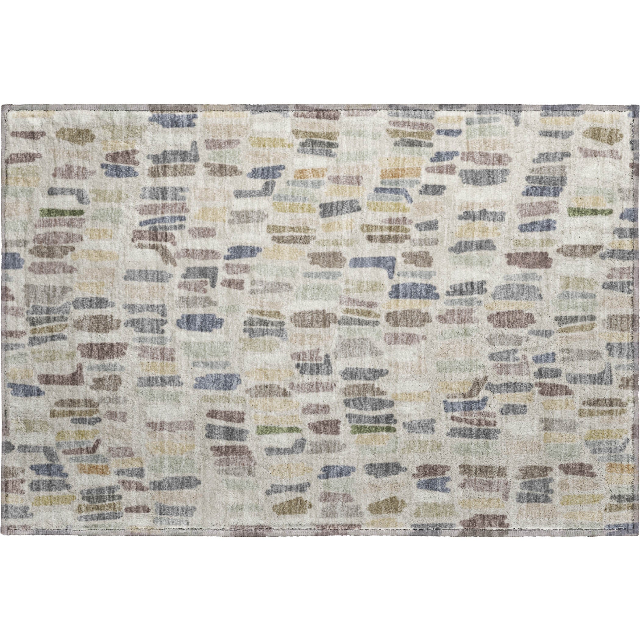 Oaxaca Machine Washable Transitional Linen Ivory Rug 1'8" x 2'6" #shape_Rectangle