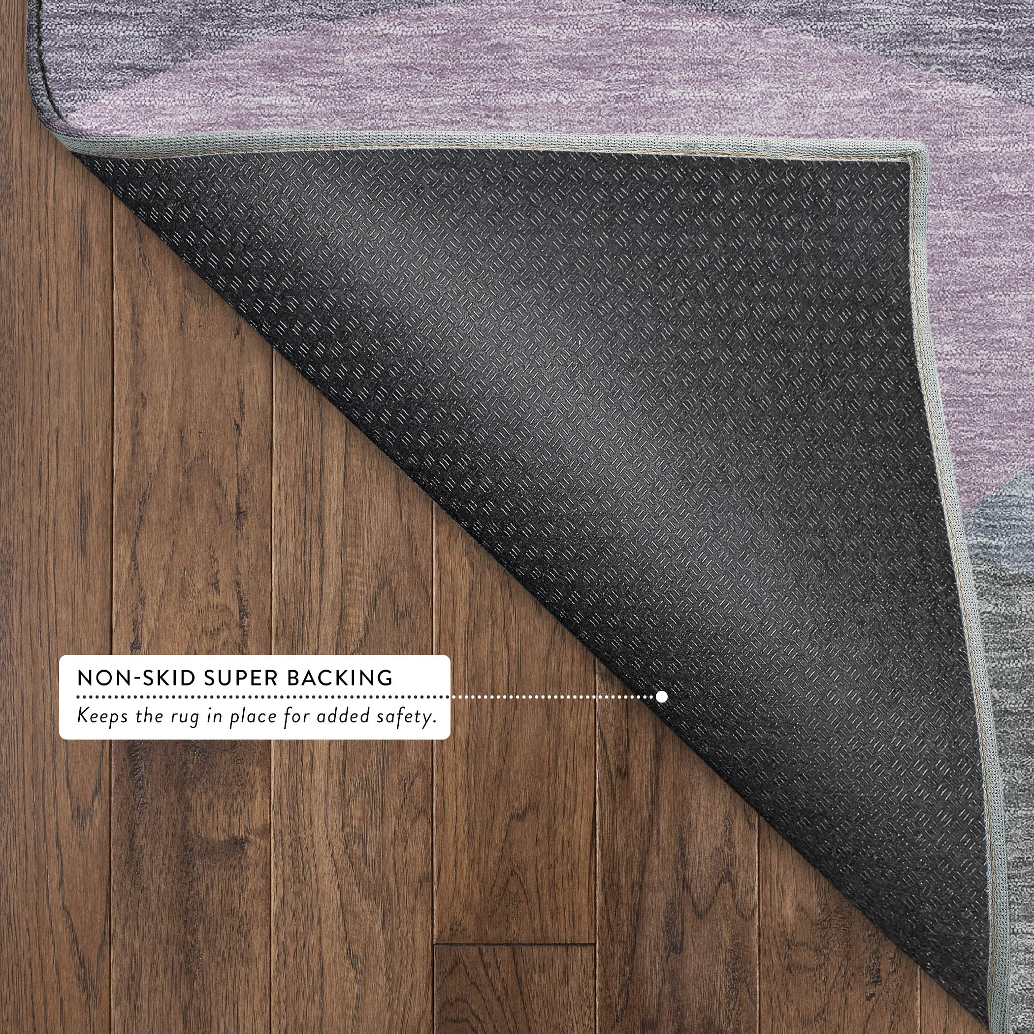 Prague Machine Washable Transitional Plum Purple Rug 1'8" x 2'6" #shape_Rectangle