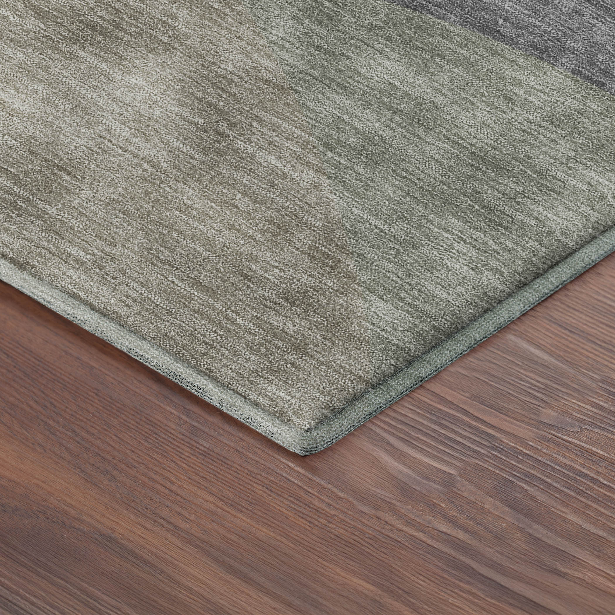 Prague Machine Washable Transitional Sage Green Rug 1'8" x 2'6" #shape_Rectangle