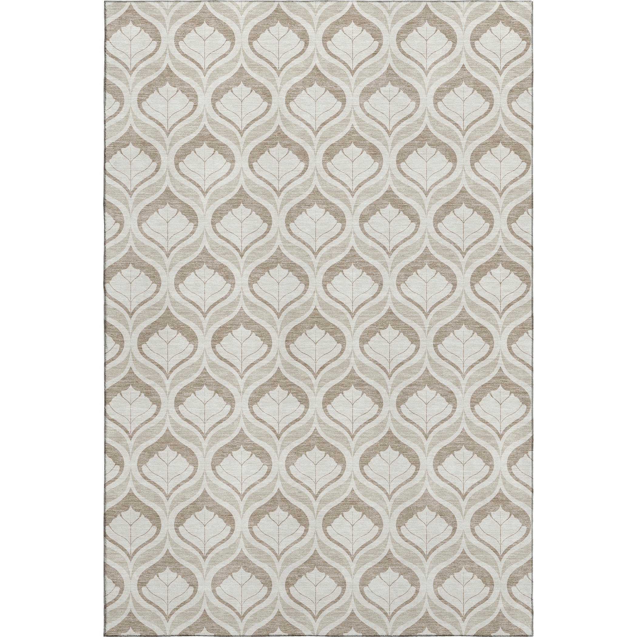 Bergen Machine Washable Transitional Beige Brown Rug 3' x 5' #shape_Rectangle
