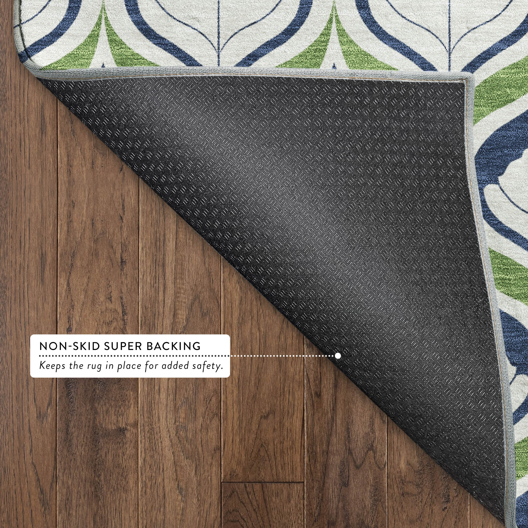 Bergen Machine Washable Transitional Blue Rug 1'8" x 2'6" #shape_Rectangle