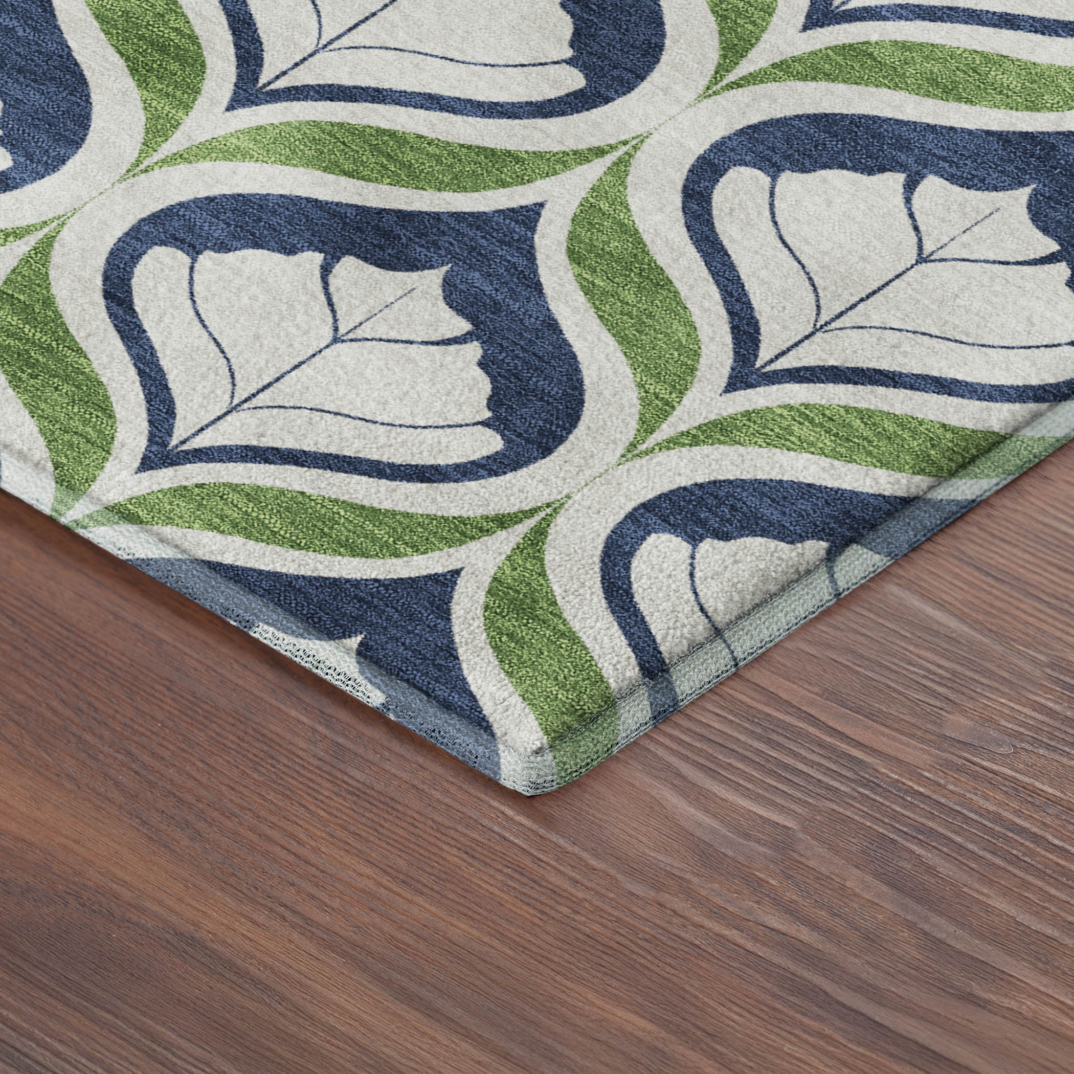 Bergen Machine Washable Transitional Blue Rug 1'8" x 2'6" #shape_Rectangle