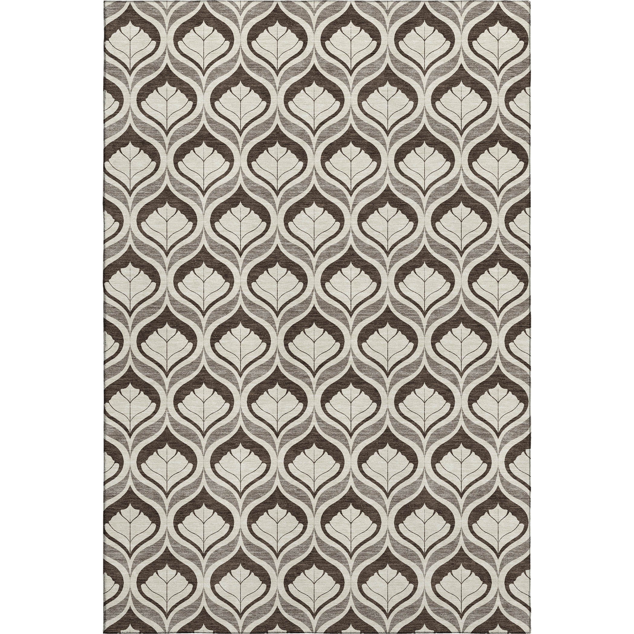 Bergen Machine Washable Transitional Brown Rug 3' x 5' #shape_Rectangle