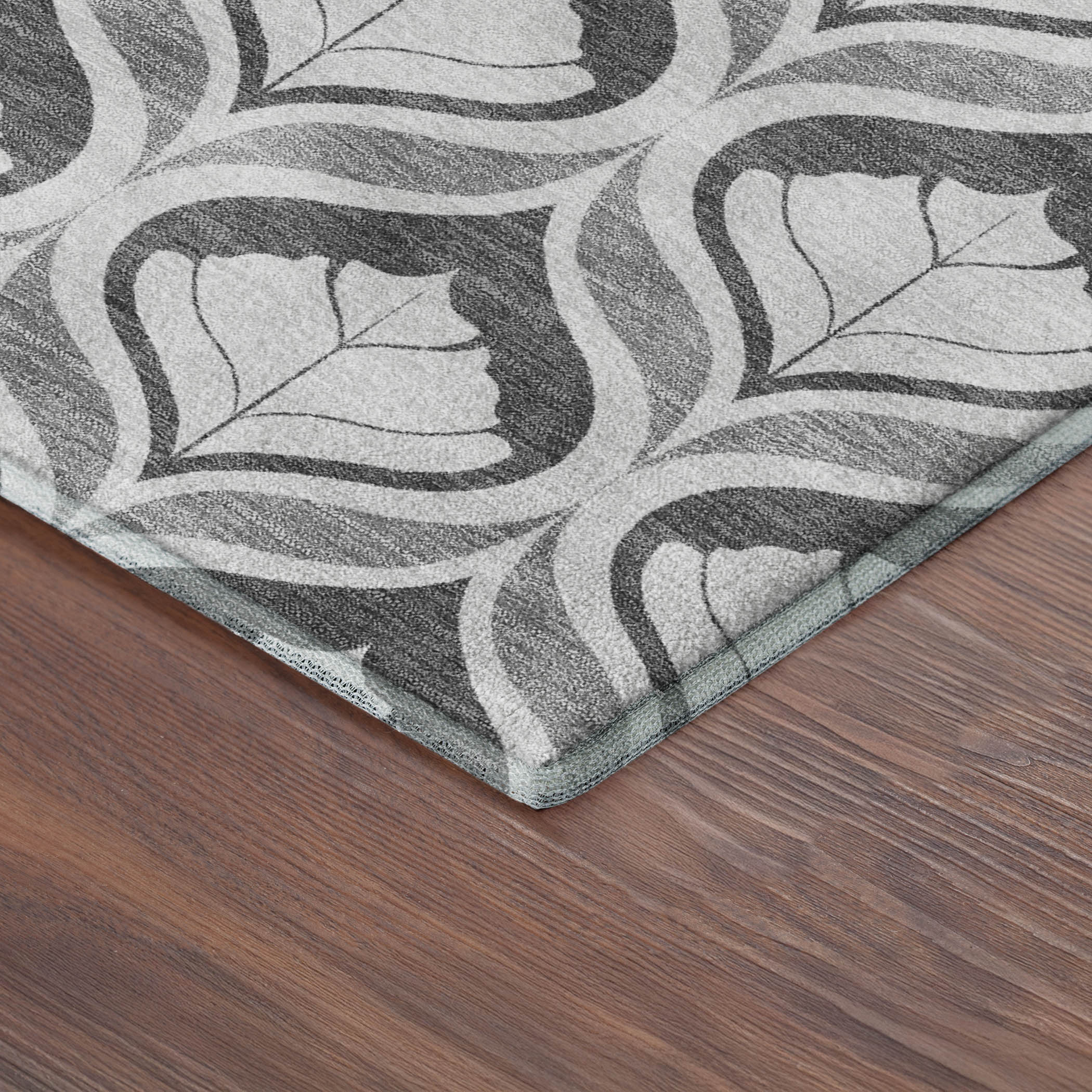 Bergen Machine Washable Transitional Charcoal Gray Rug 1'8" x 2'6" #shape_Rectangle